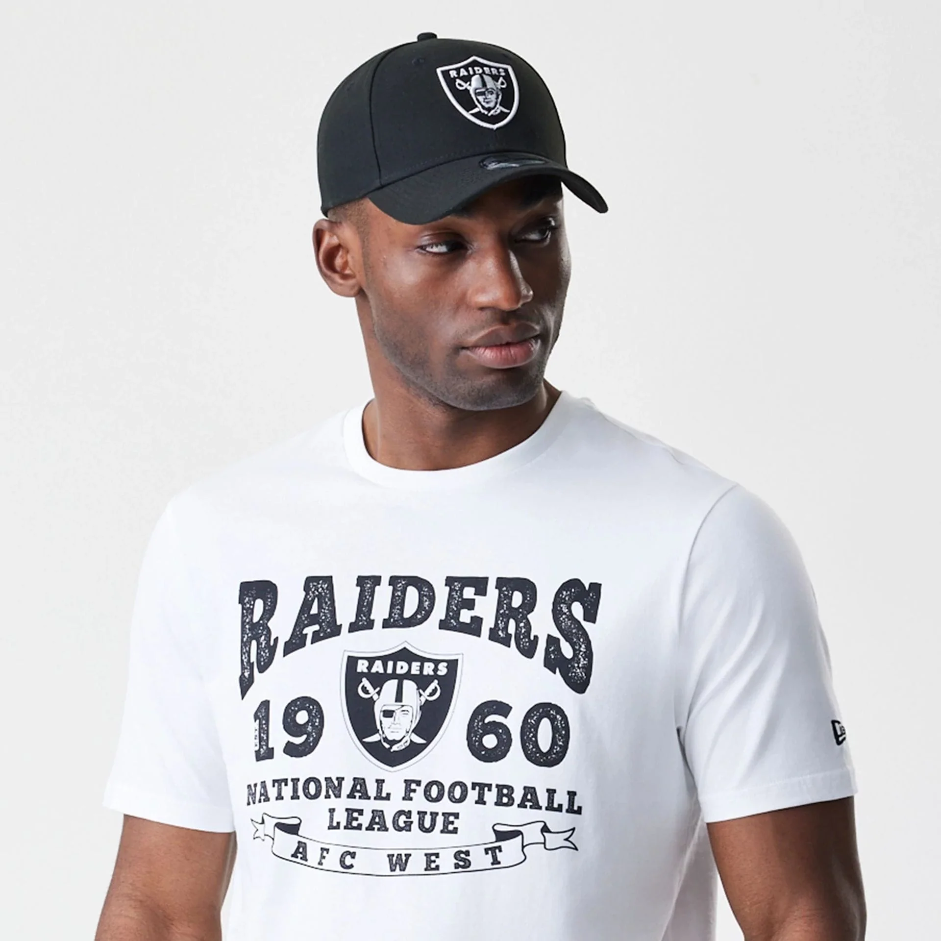Las Vegas Raiders NFL Stack Arch Logo White T-Shirt - Image 6