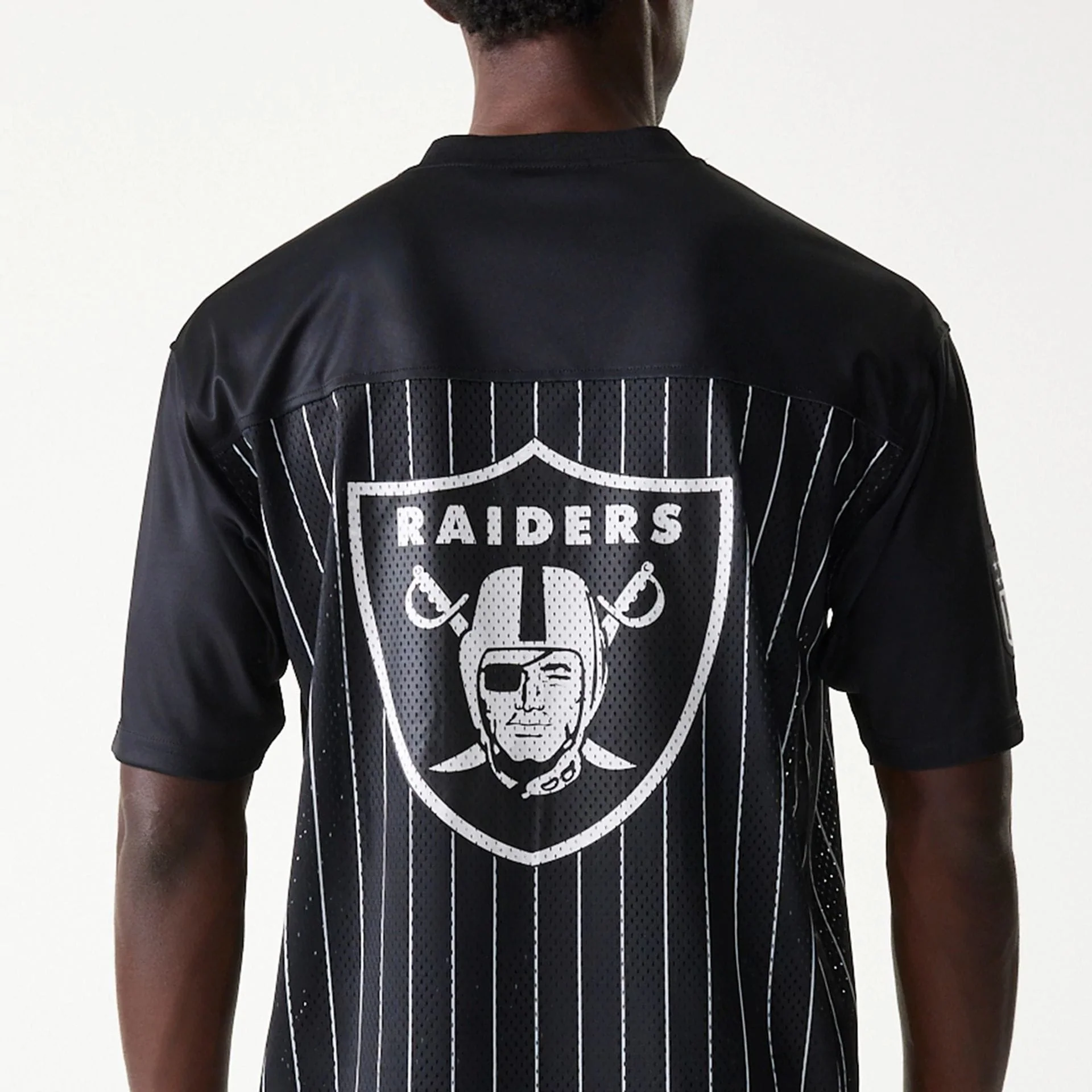 Las Vegas Raiders NFL Stripe Black Short Sleeve Jersey - Image 4