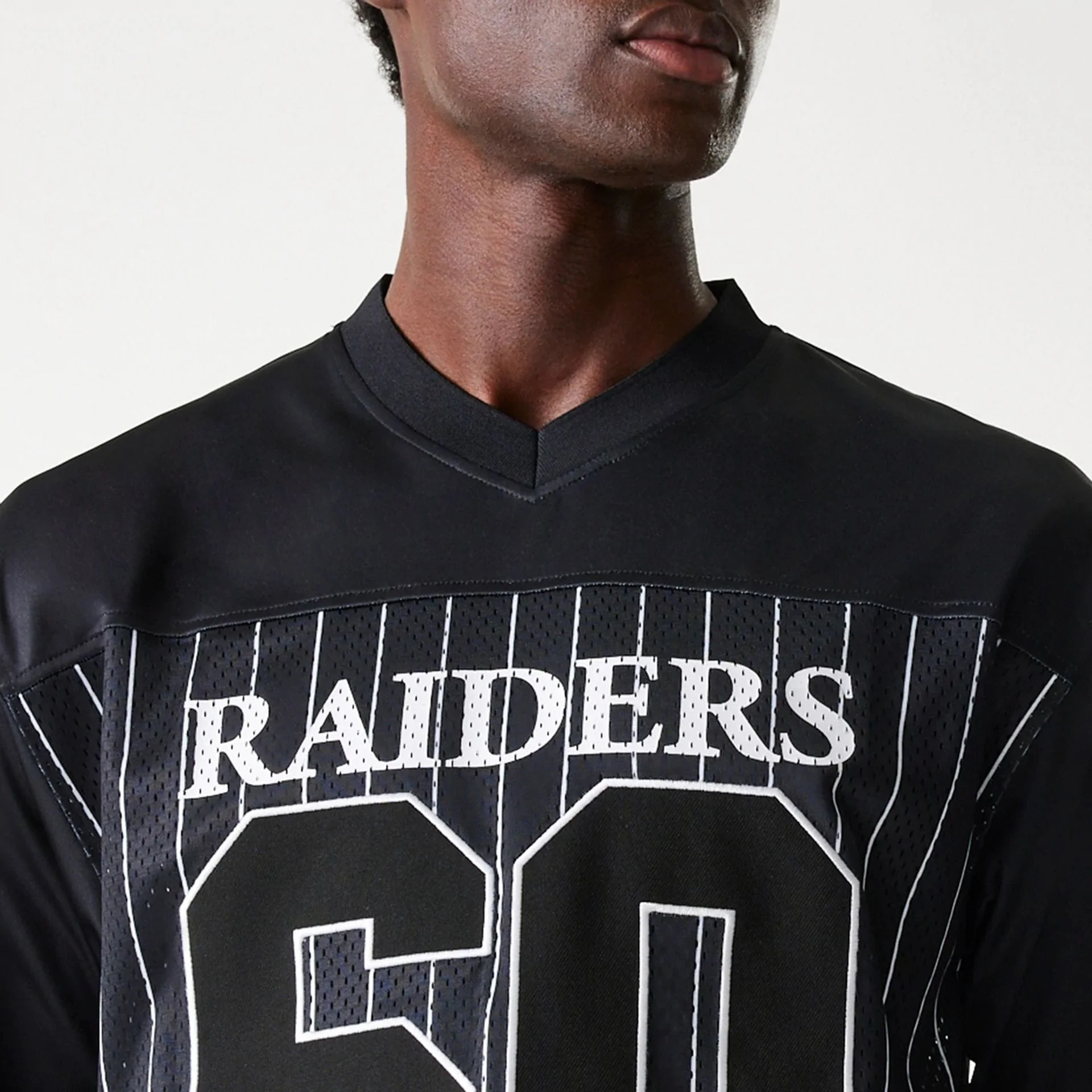Las Vegas Raiders NFL Stripe Black Short Sleeve Jersey - Image 5
