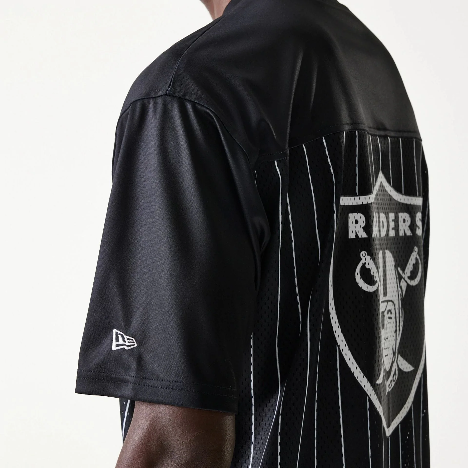 Las Vegas Raiders NFL Stripe Black Short Sleeve Jersey - Image 6
