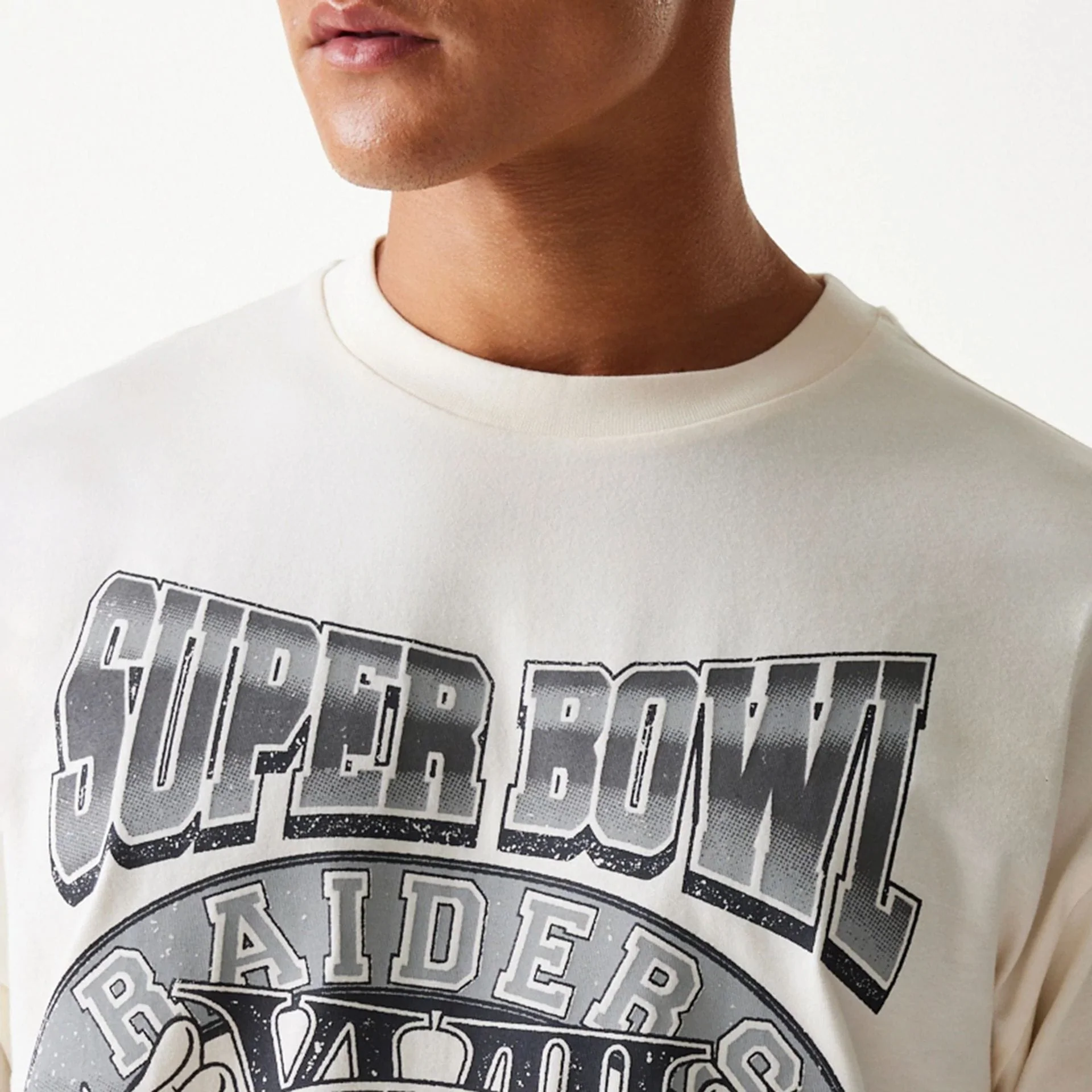 Las Vegas Raiders NFL Super Bowl Open White Oversized T-Shirt - Image 5