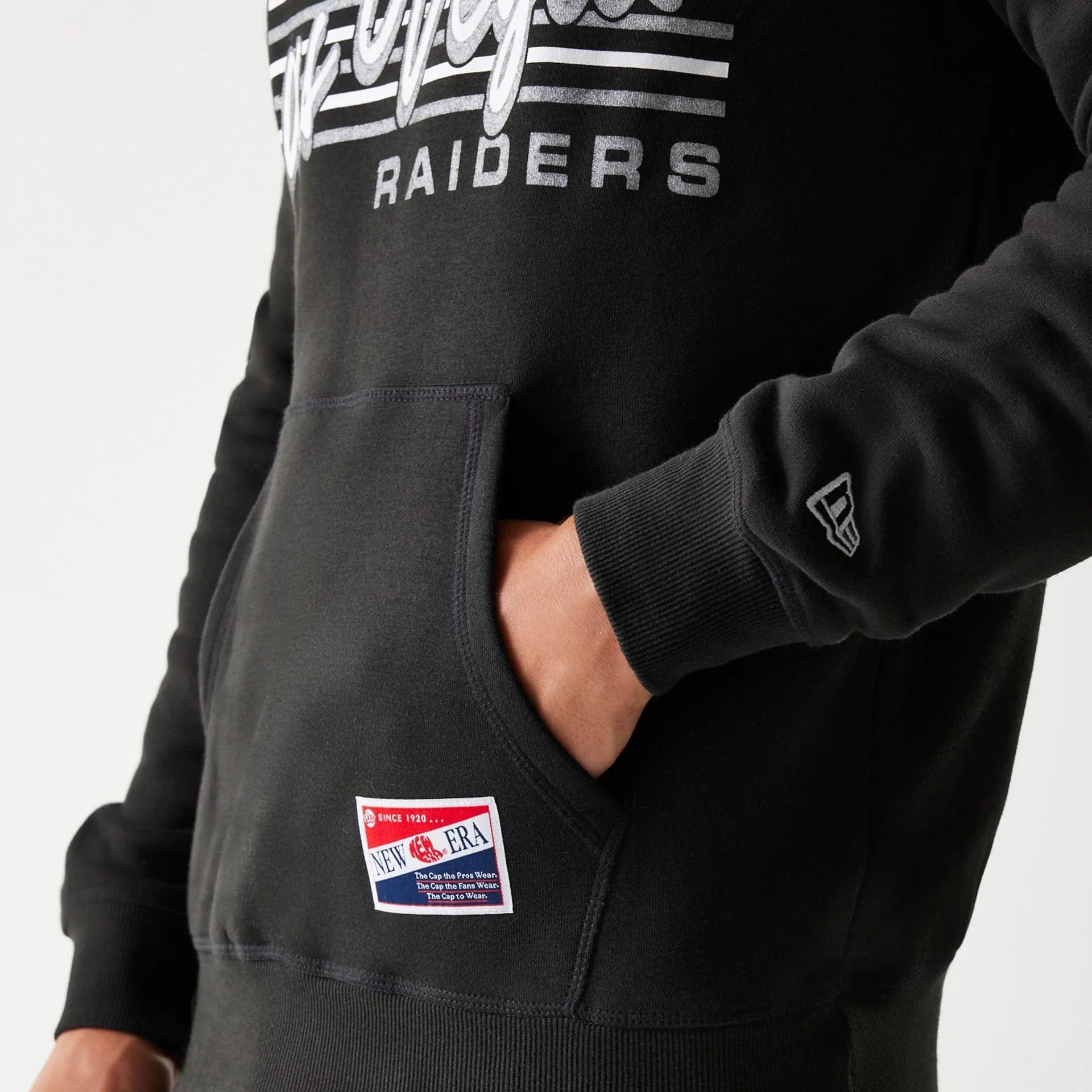 Las Vegas Raiders NFL Throwback Black Pullover Hoodie - Image 4