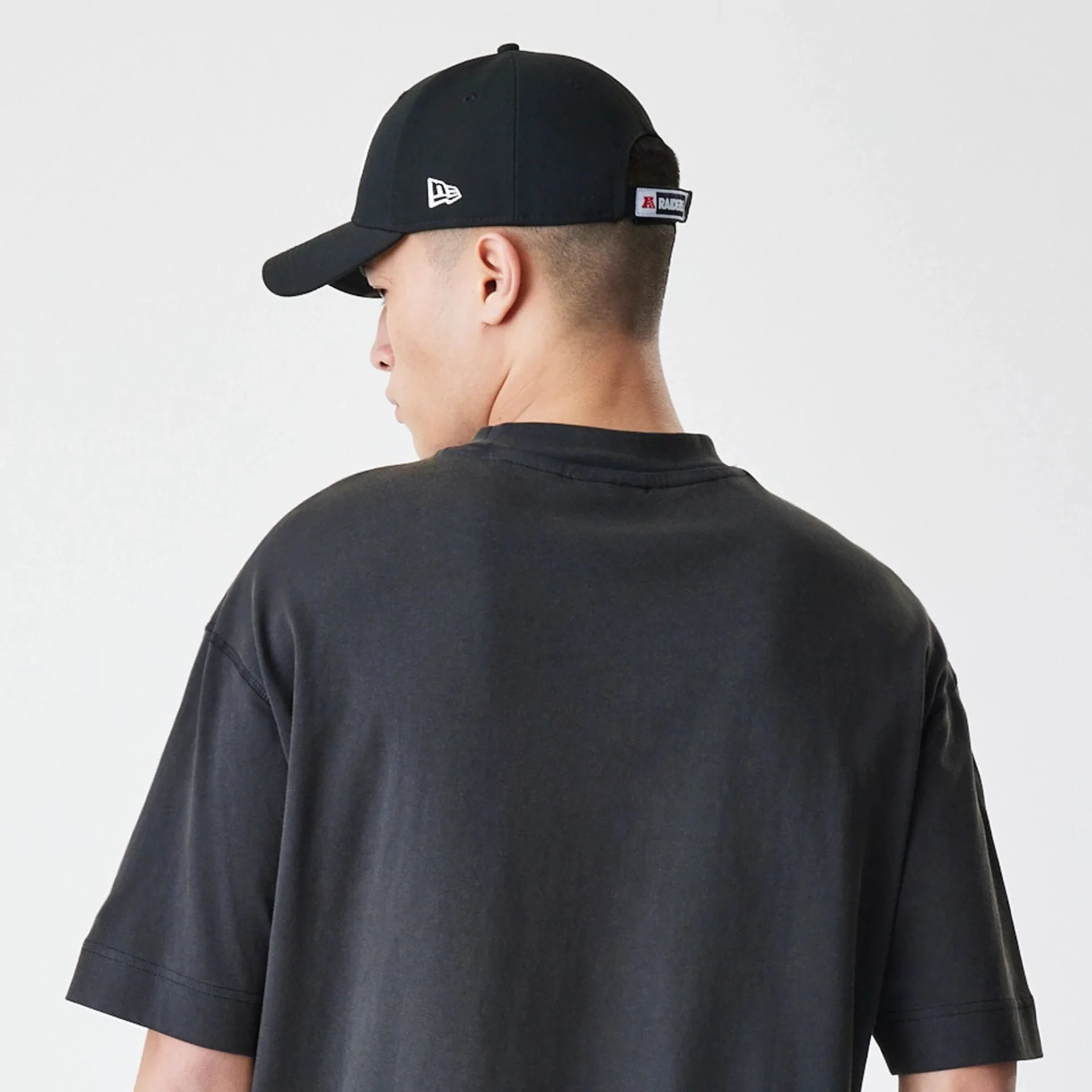 Las Vegas Raiders NFL Washed Boxy Dark Grey Oversized T-Shirt - Image 7