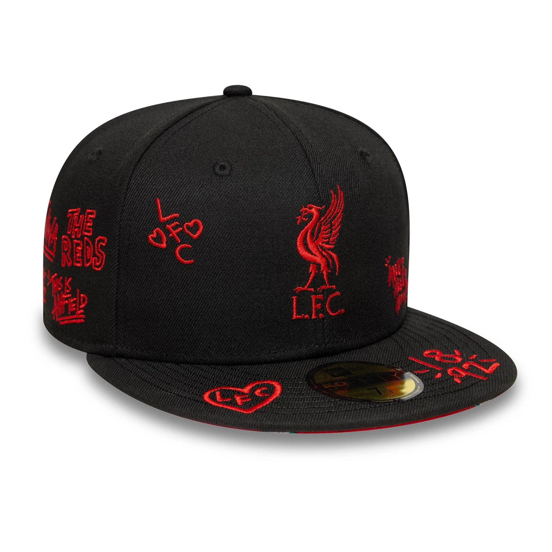 Liverpool FC Scribble Black 59FIFTY Fitted Cap - Image 4