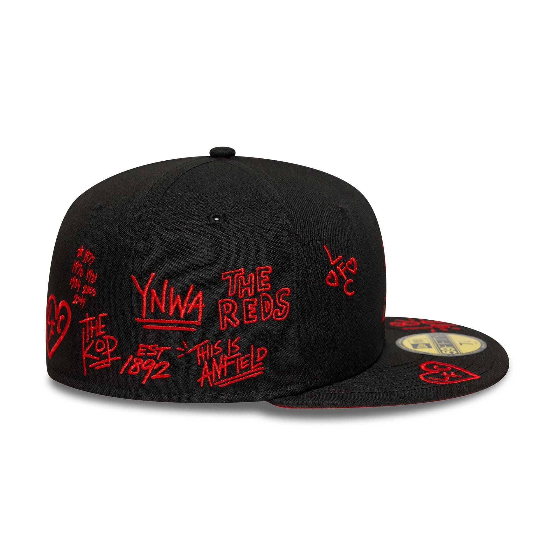 Liverpool FC Scribble Black 59FIFTY Fitted Cap - Image 7