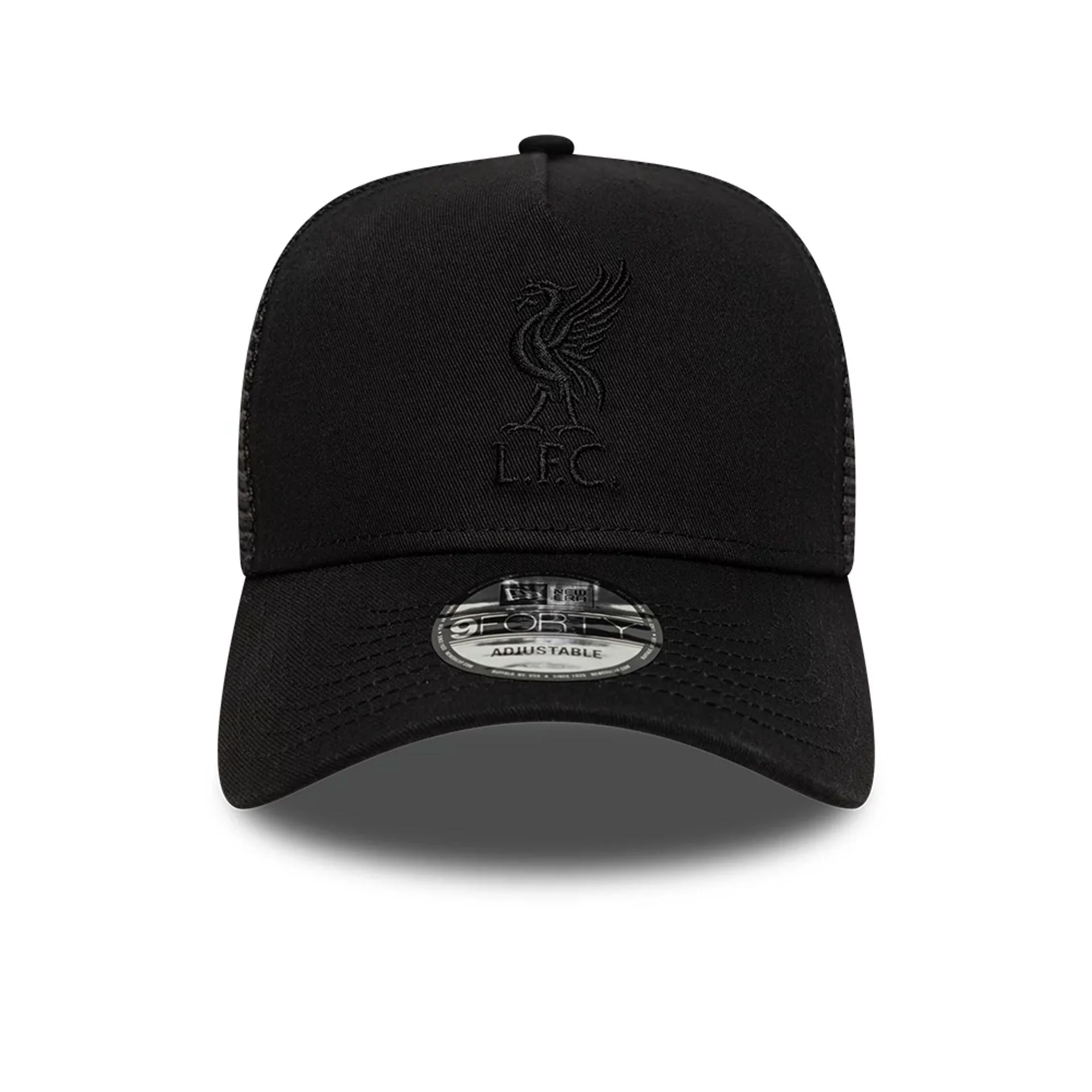Liverpool FC Tonal Black 9FORTY A-Frame Trucker Adjustable Cap - Image 2