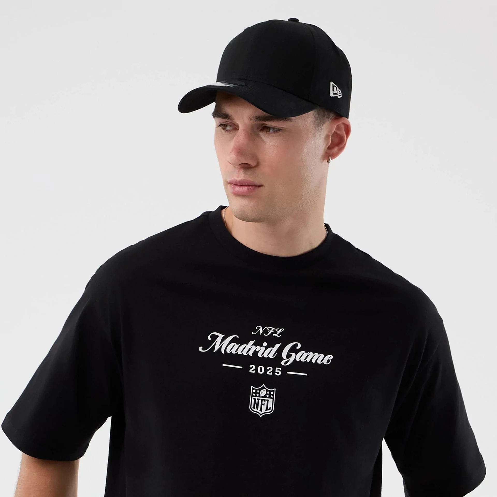 Madrid Game NFL International Series Games Black Oversized T-Shirt - Image 6