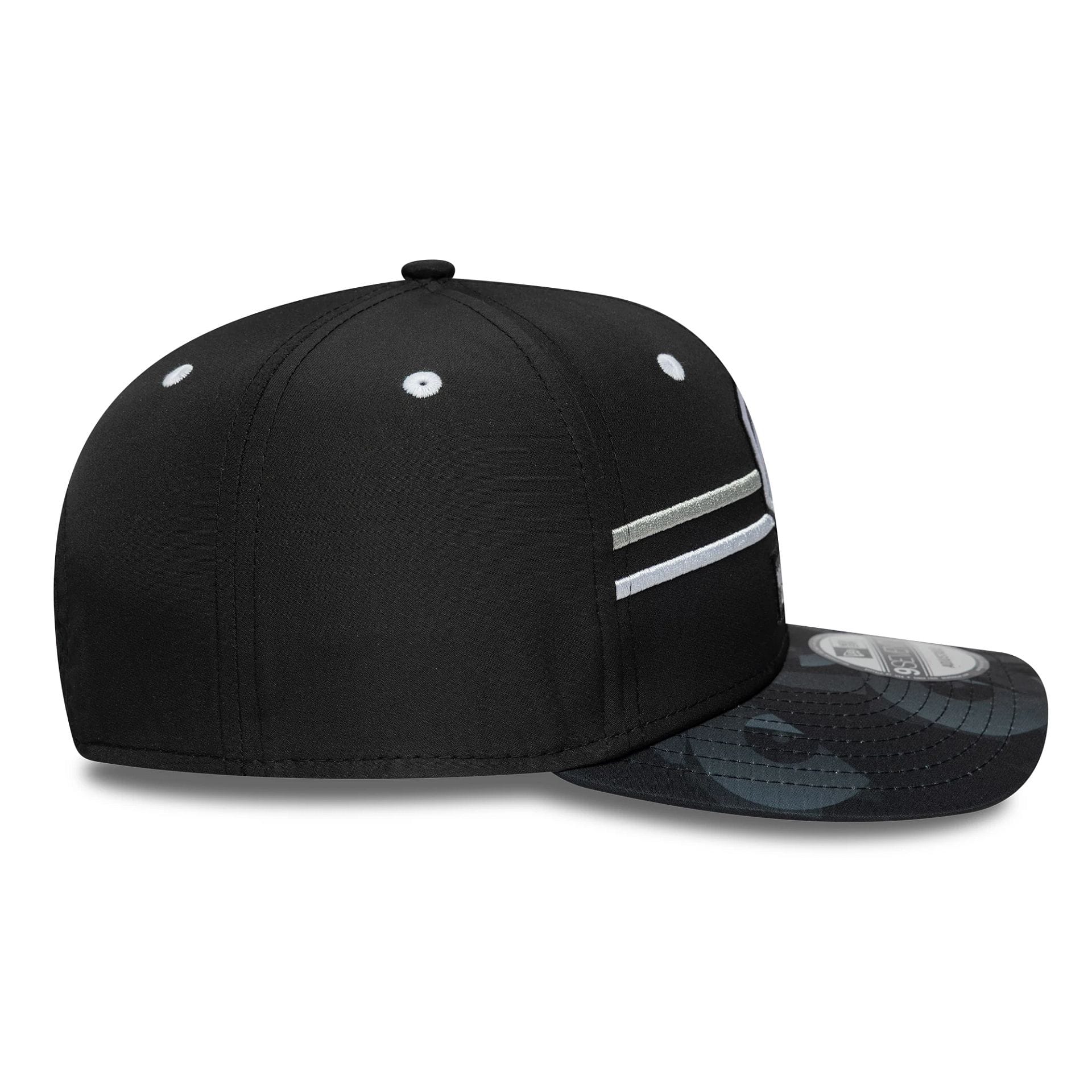 Manchester Originals The Hundred 2025 All Over Print Black 9SEVENTY Stretch Snap Adjustable Cap - Image 5