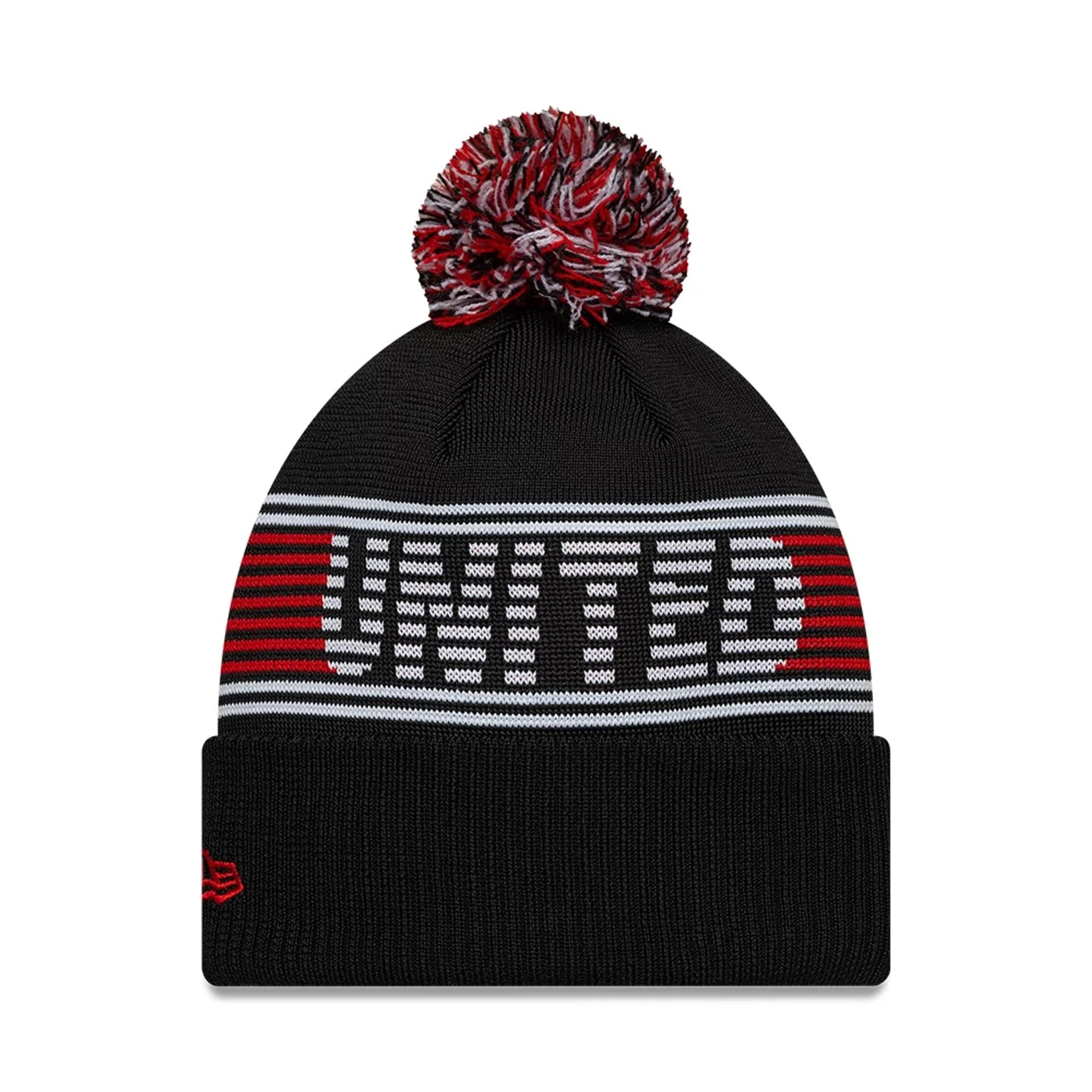 Manchester United FC Black Bobble Knit Beanie Hat - Image 2