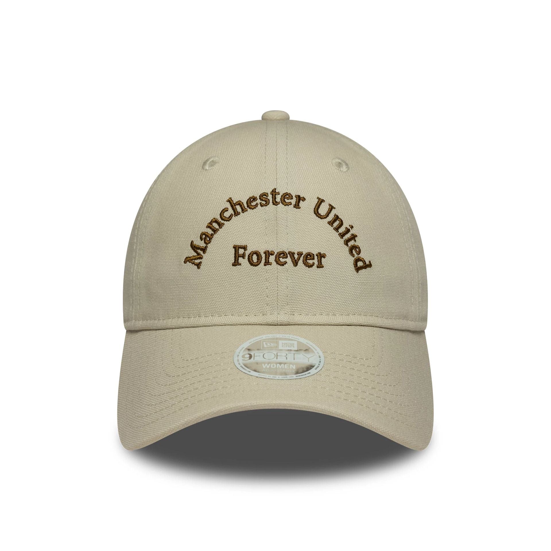 Manchester United FC Womens Wordmark Cream 9FORTY Cap - Image 2