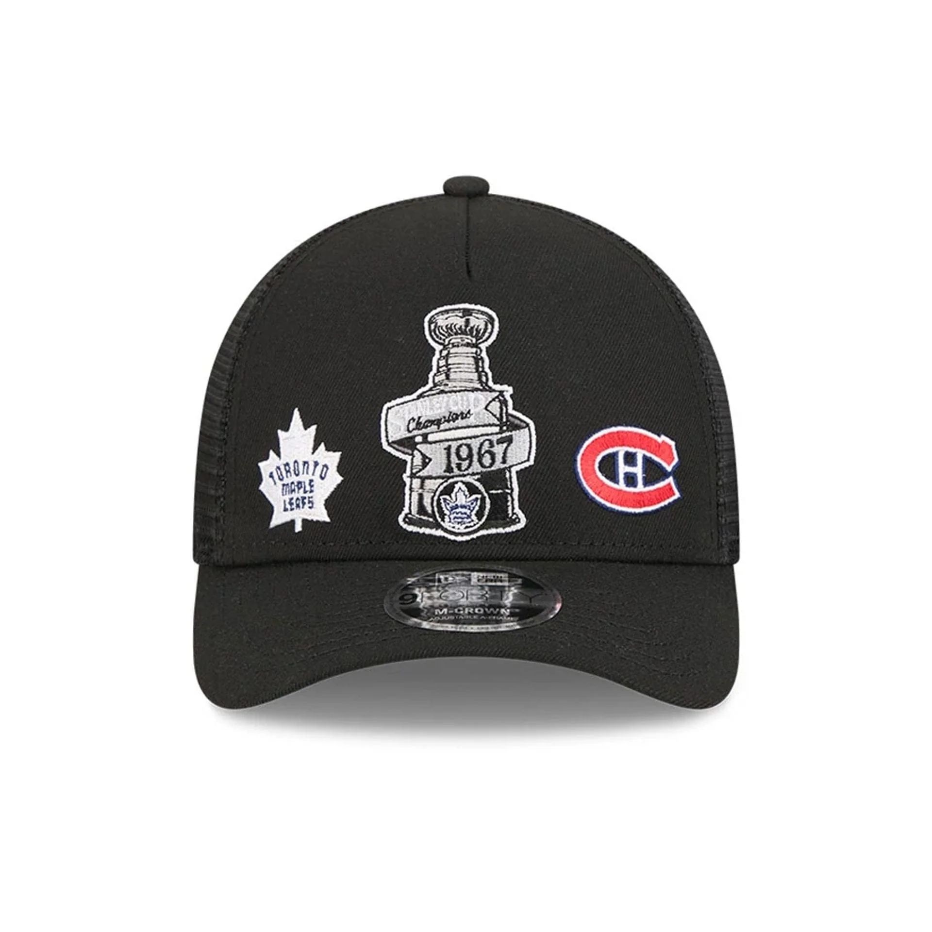 Maple Leafs NHL Stanley Cup Black 9FORTY M-Crown A-Frame Trucker Adjustable Cap - Image 3