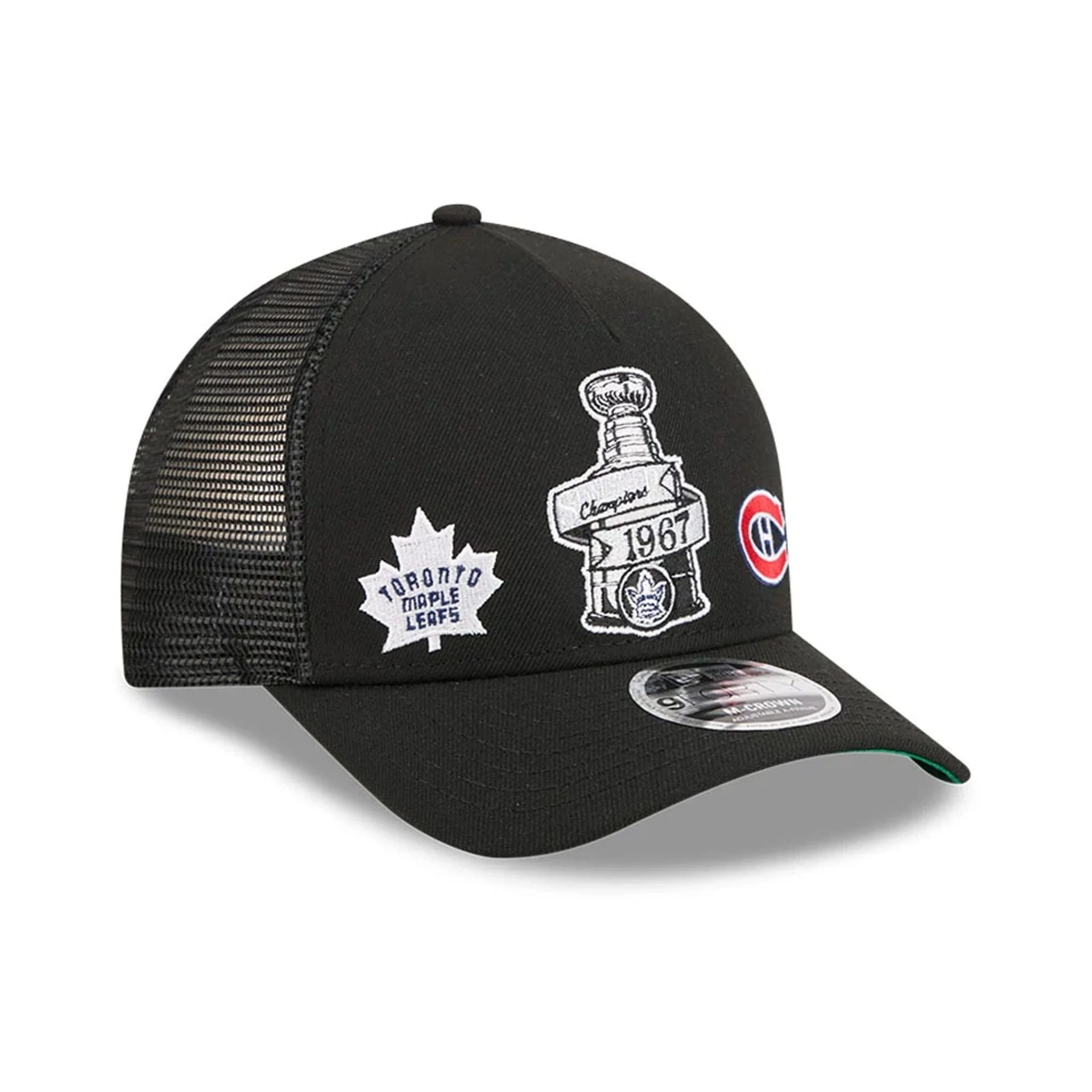 Maple Leafs NHL Stanley Cup Black 9FORTY M-Crown A-Frame Trucker Adjustable Cap - Image 4