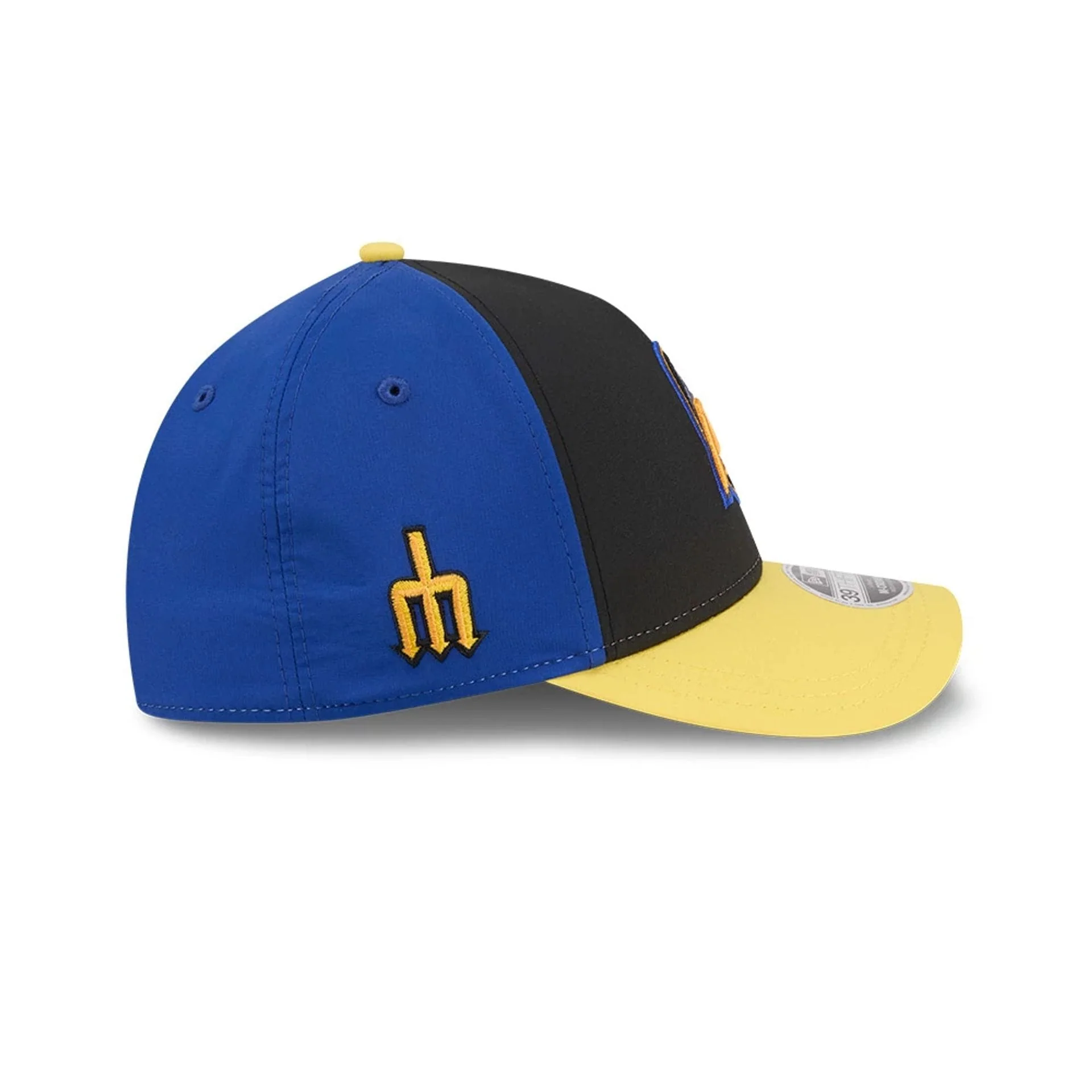 Mariners MLB City Connect Black 39THIRTY M-Crown A-Frame Stretch Fit Cap - Image 6