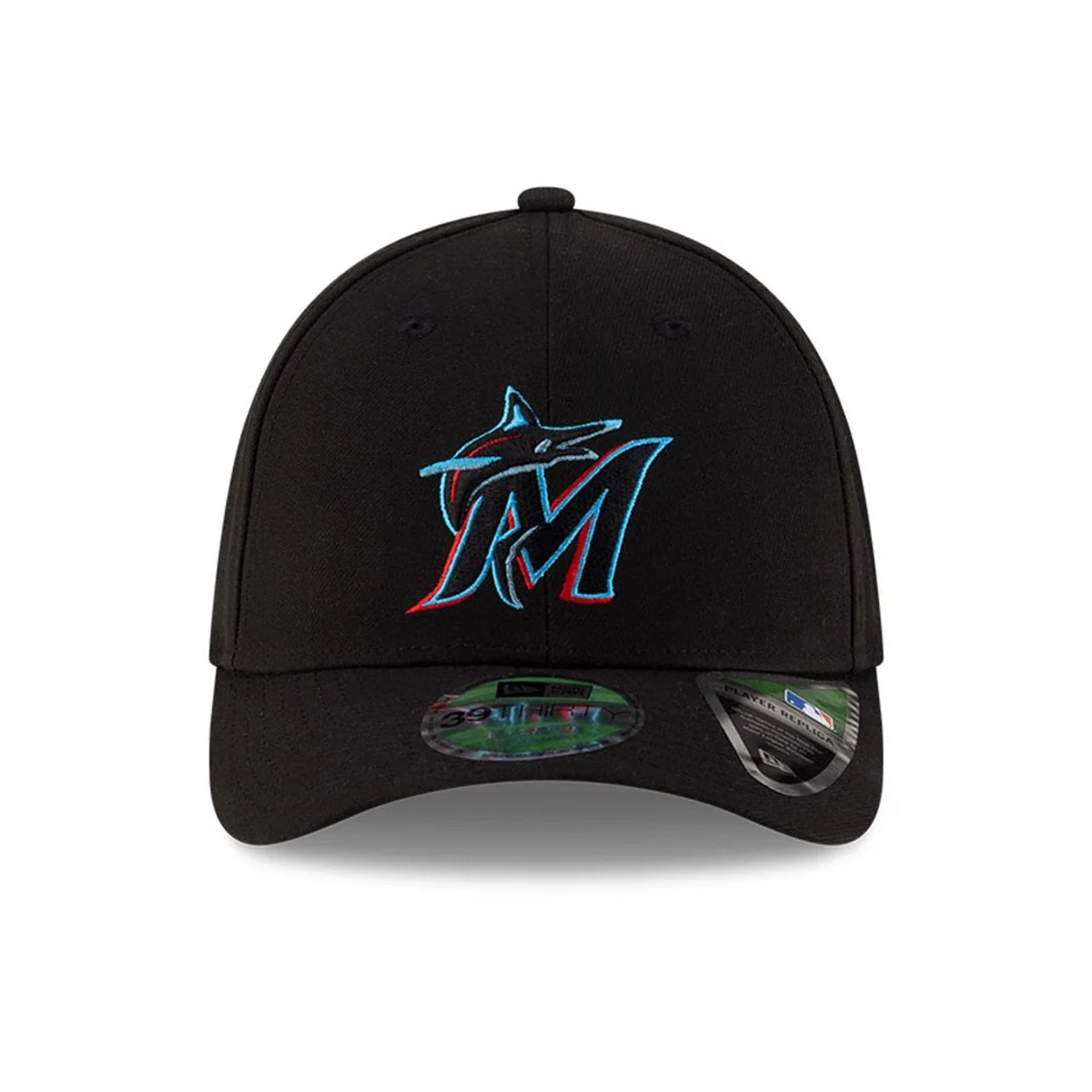Marlins MLB Player Replica Black 39THIRTY M-Crown Stretch Fit Cap - Image 2