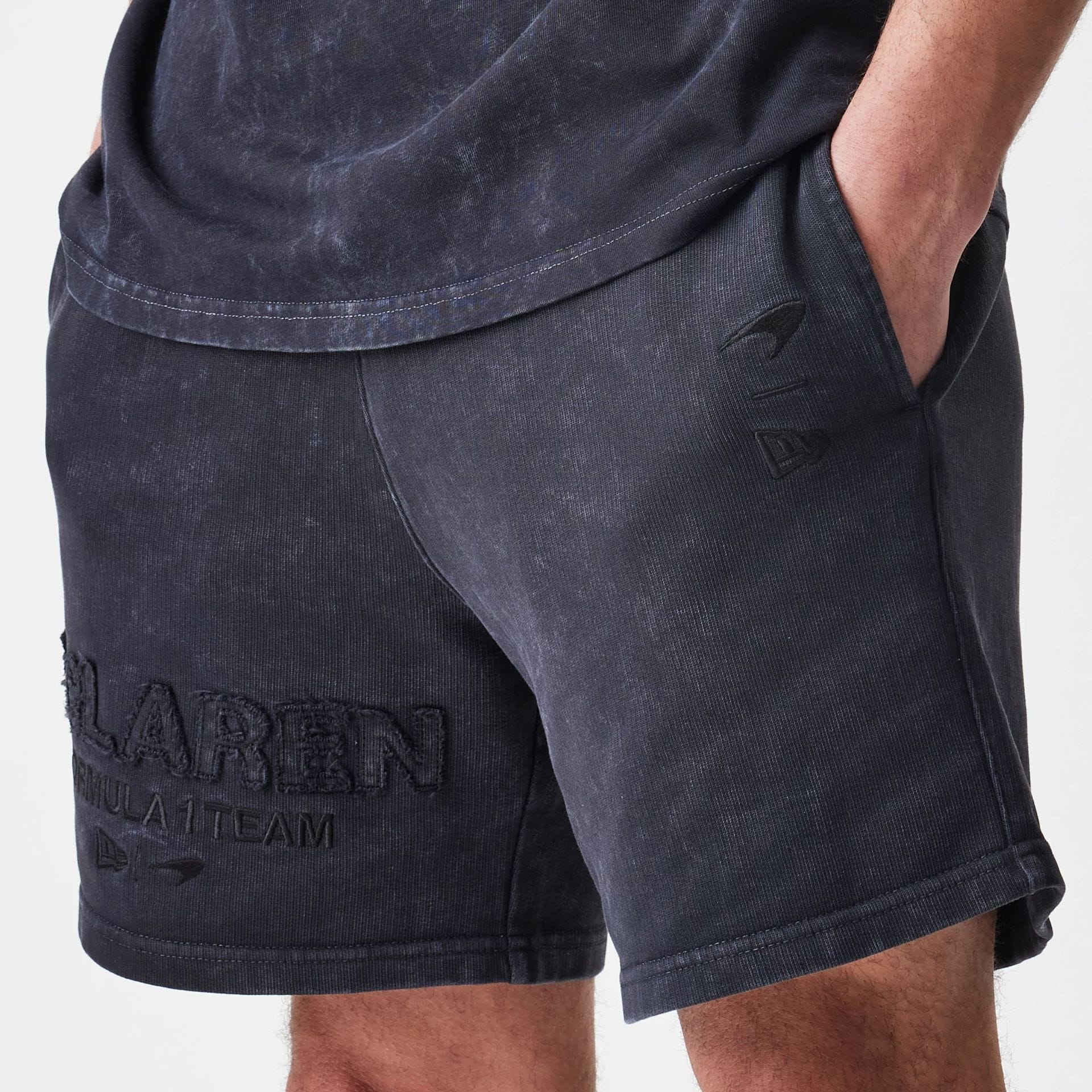 McLaren Racing Washed Black Shorts - Image 3