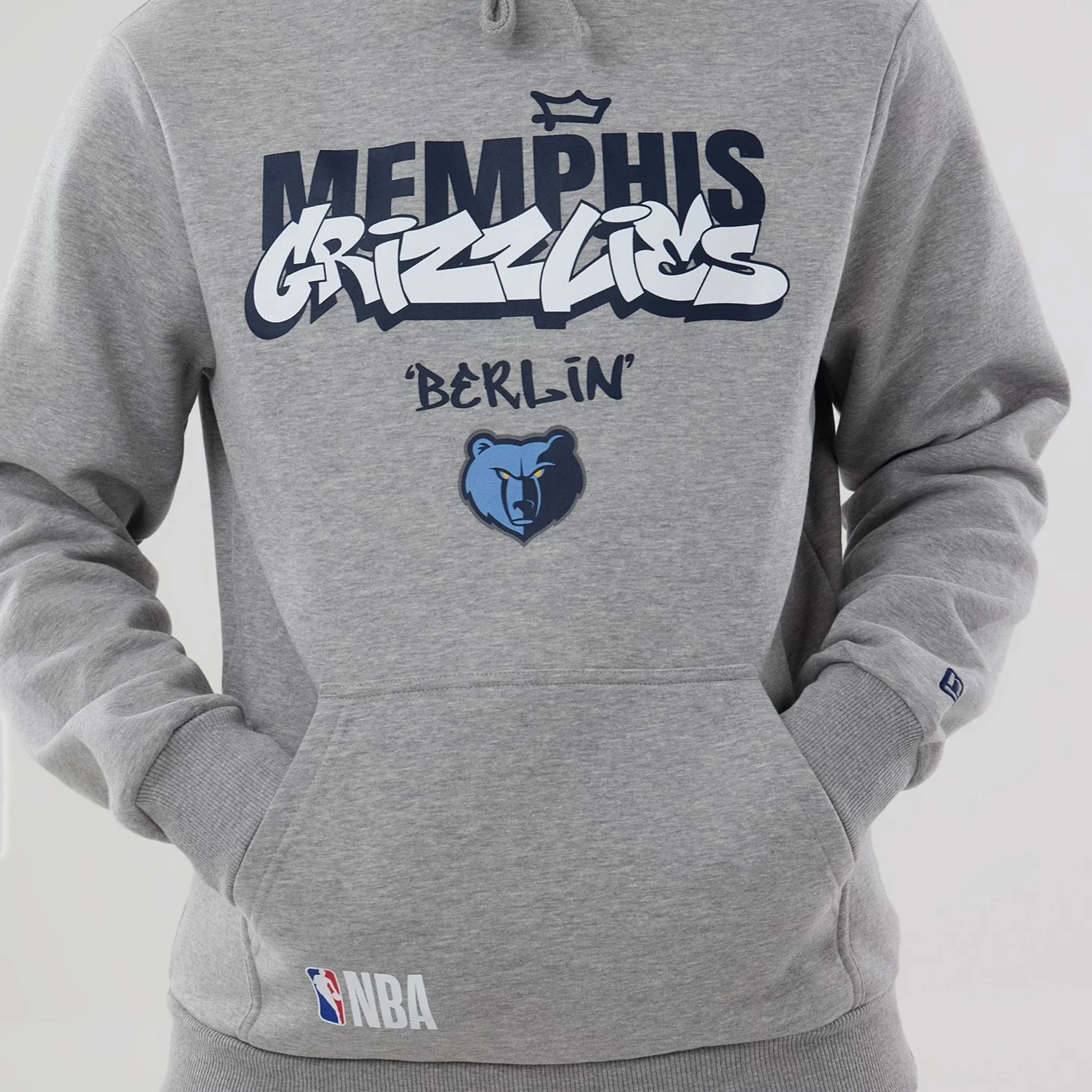 Memphis Grizzlies NBA Berlin Game 2026 Grey Pullover Hoodie - Image 5