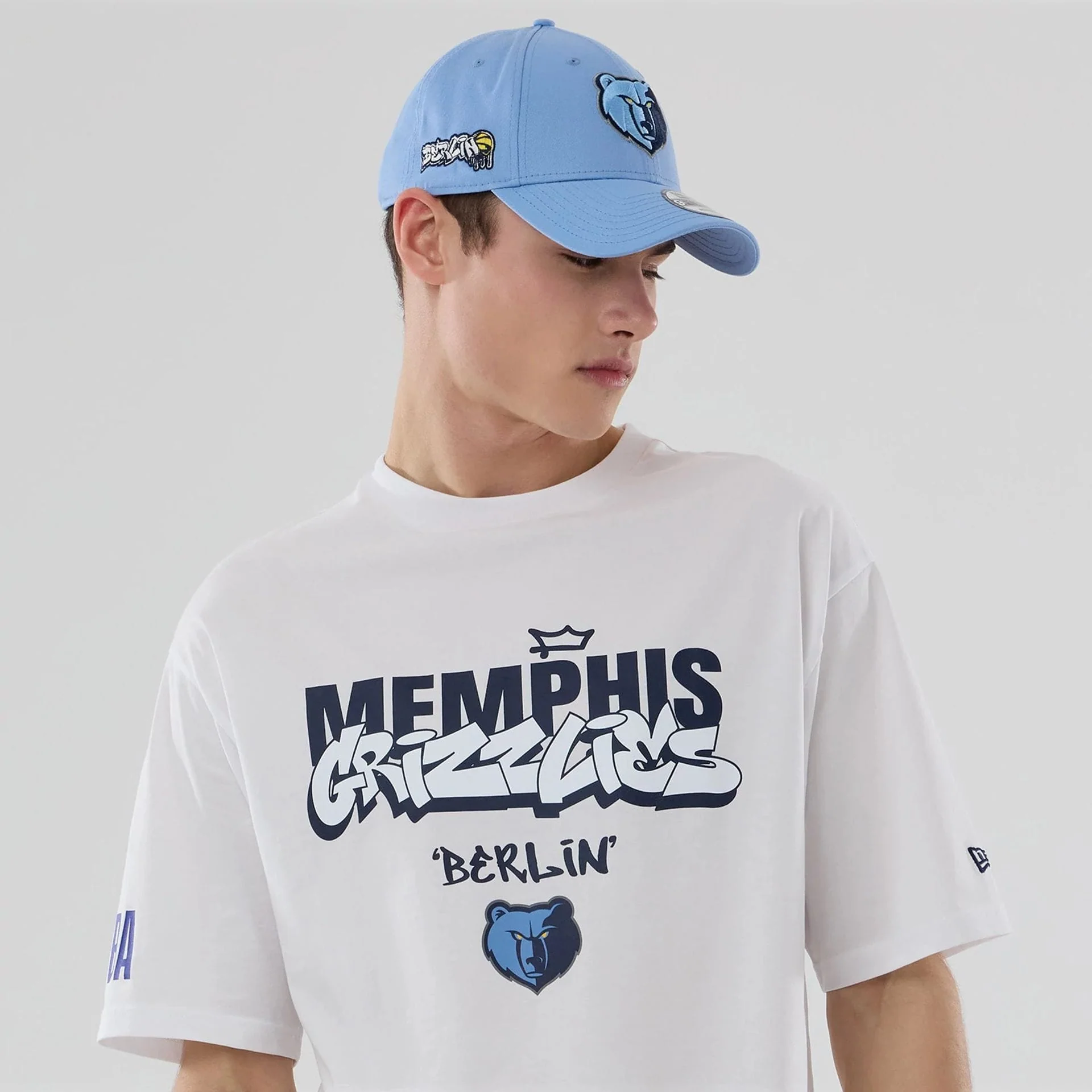 Memphis Grizzlies NBA Berlin Game 2026 White Oversized T-Shirt - Image 6