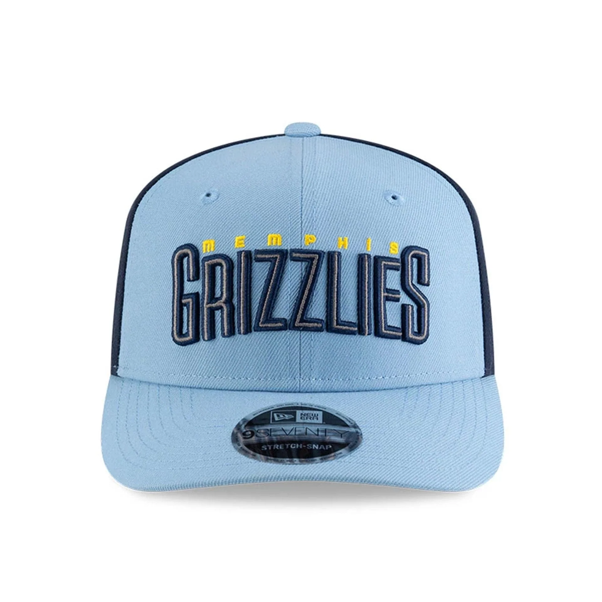 Memphis Grizzlies NBA Statement Pastel Blue 9SEVENTY Stretch Snap Adjustable Cap - Image 3