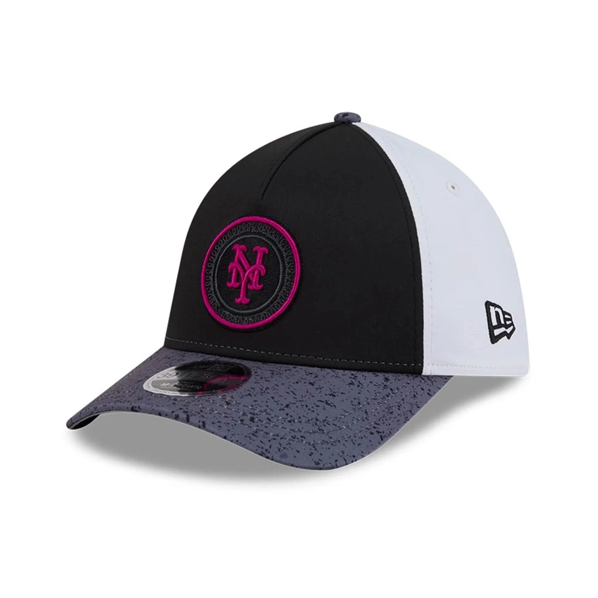 Mets MLB City Connect Black 39THIRTY M-Crown A-Frame Stretch Fit Cap - Image 4