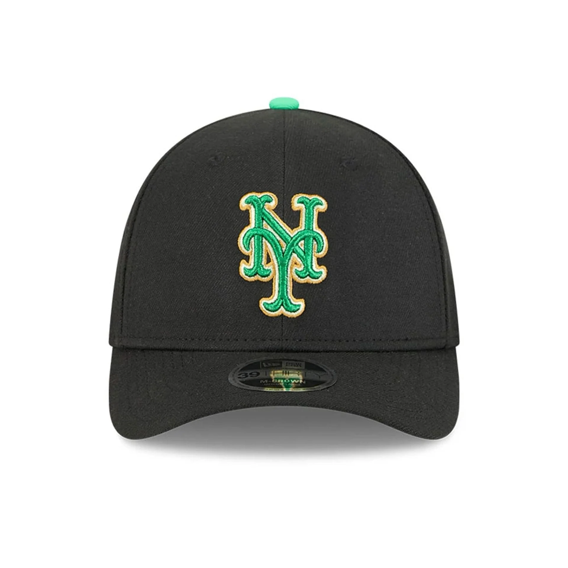 Mets MLB Saint Patrick's Day Black 39THIRTY M-Crown A-Frame Stretch Fit Cap - Image 2