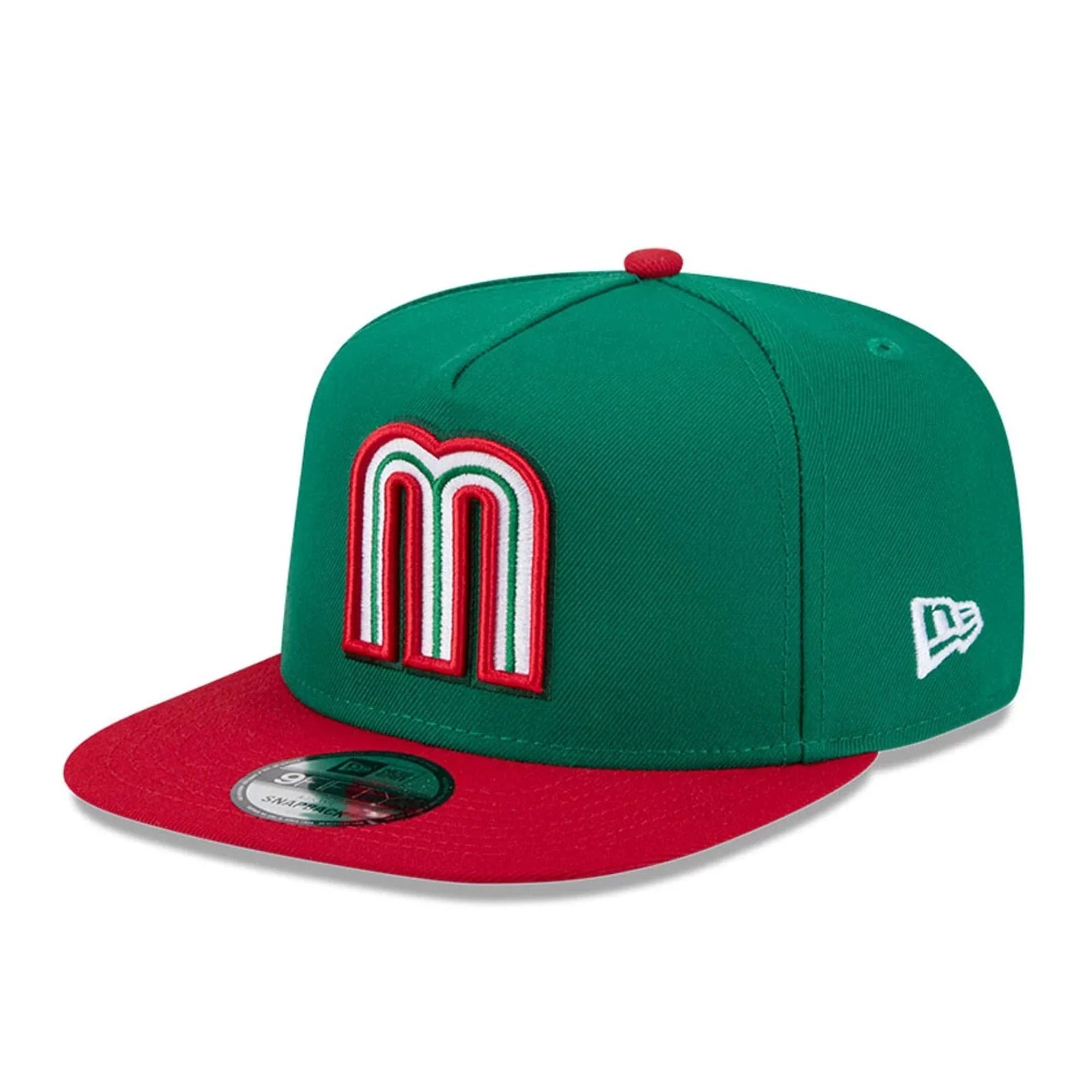 Mexico MLB World Baseball Classic 2026 Green 9FIFTY A-Frame Snapback Adjustable Cap - Image 5