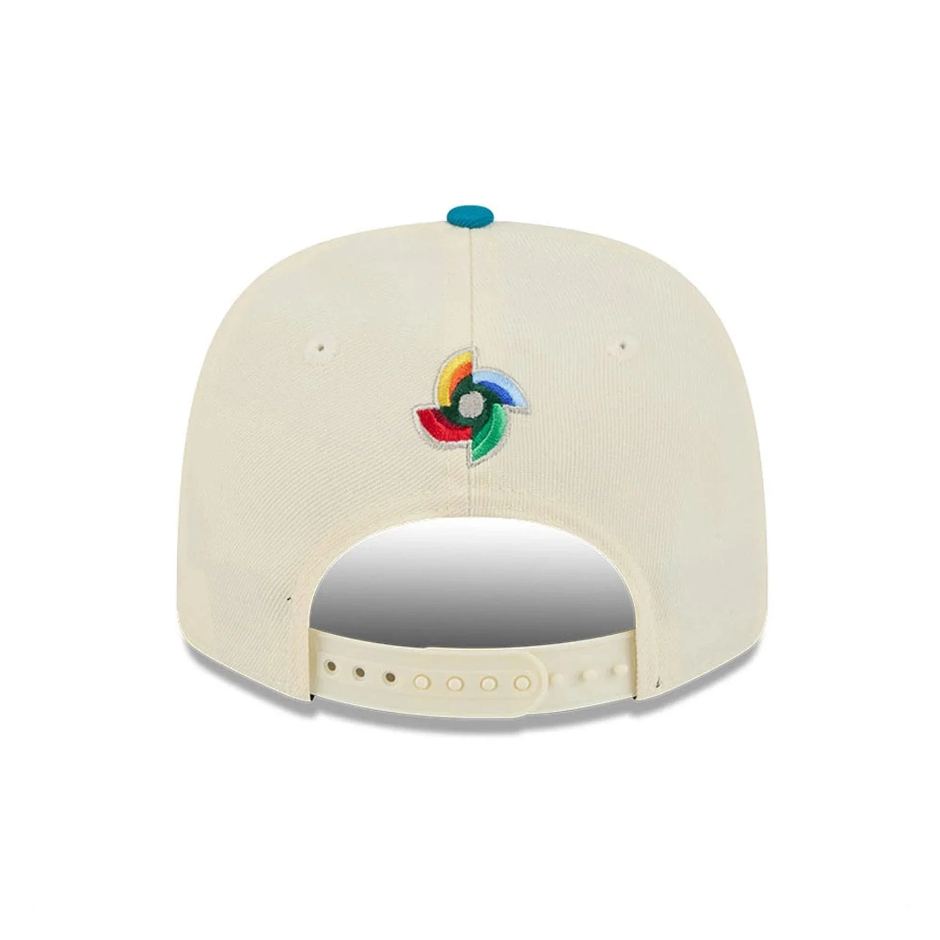Mexico WBC Latin Embroidery White 9SEVENTY Stretch Snap Adjustable Cap - Image 5