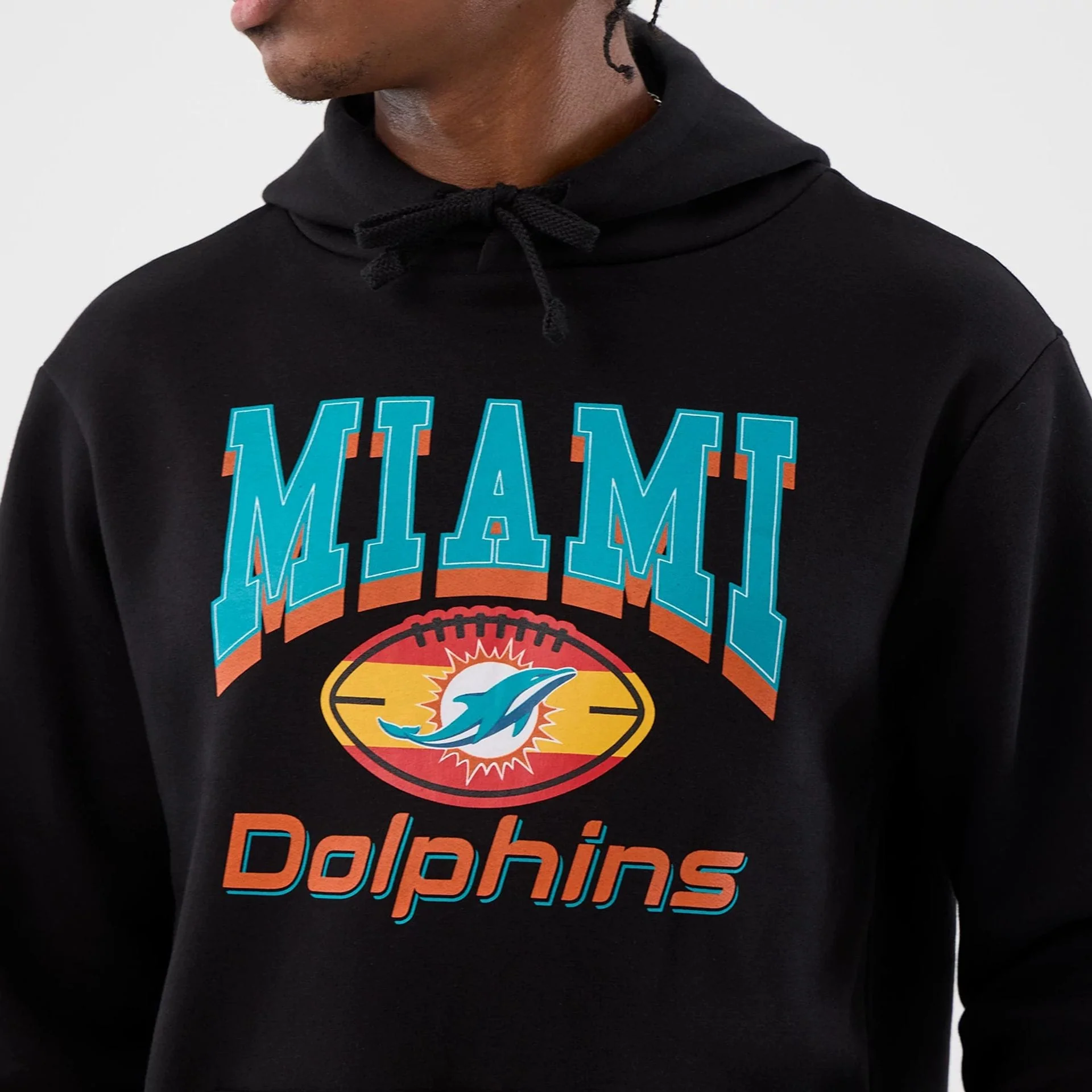 Miami Dolphins NFL International Series Games Black Pullover Hoodie - Image 3