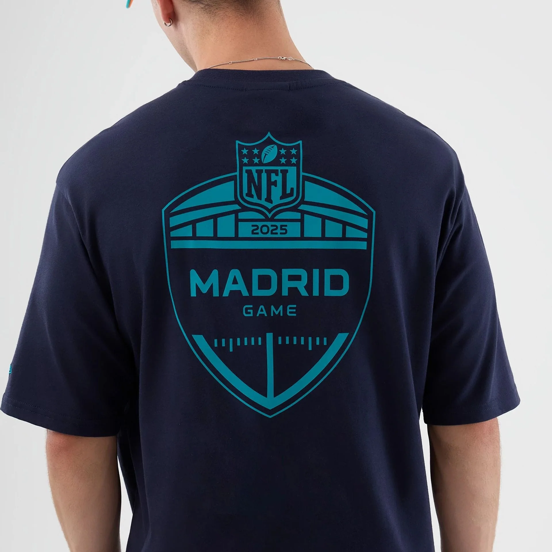 Miami Dolphins NFL International Series Games Navy Oversized T-Shirt - Image 4