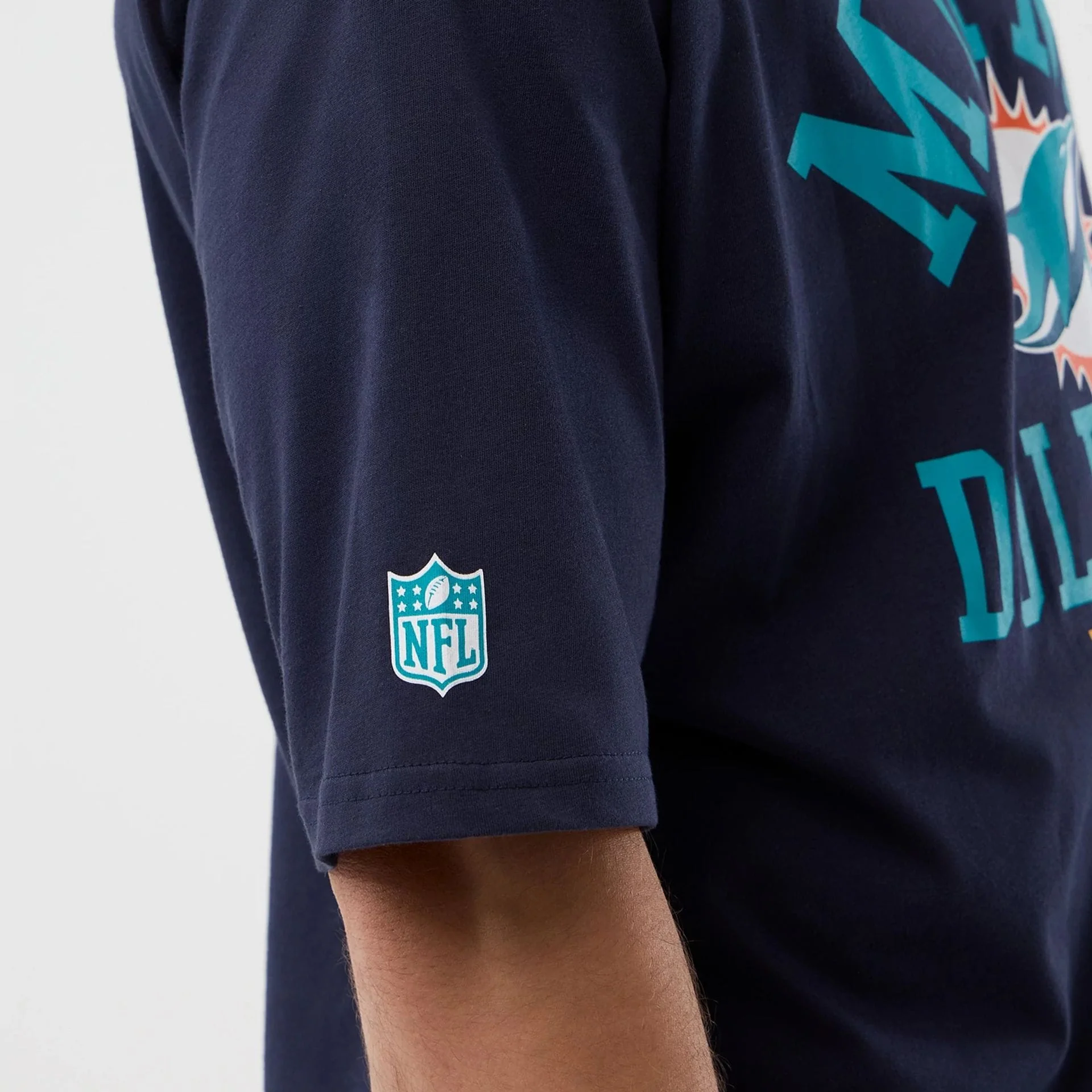 Miami Dolphins NFL International Series Games Navy Oversized T-Shirt - Image 5