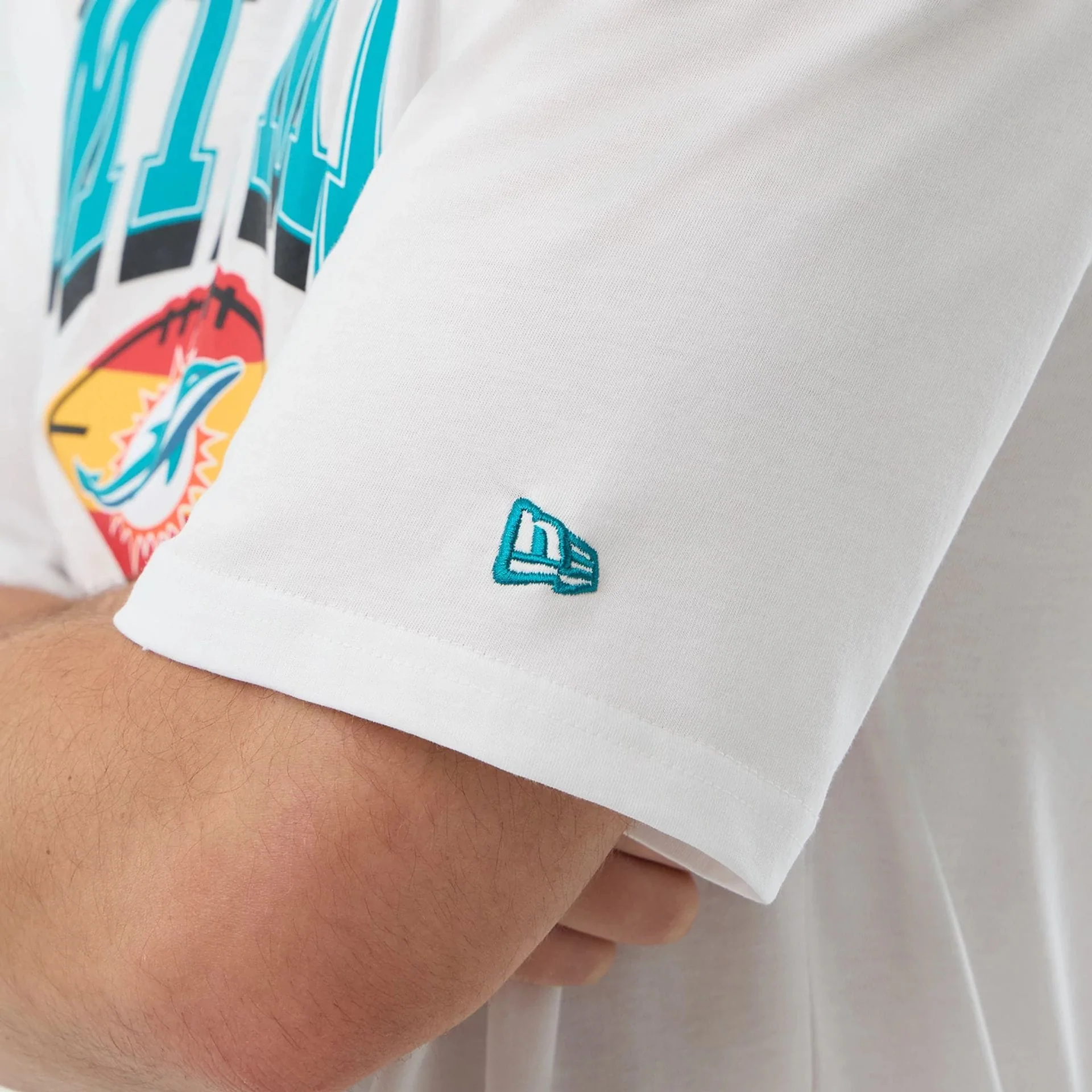 Miami Dolphins NFL International Series Games White Oversized T-Shirt - Image 5