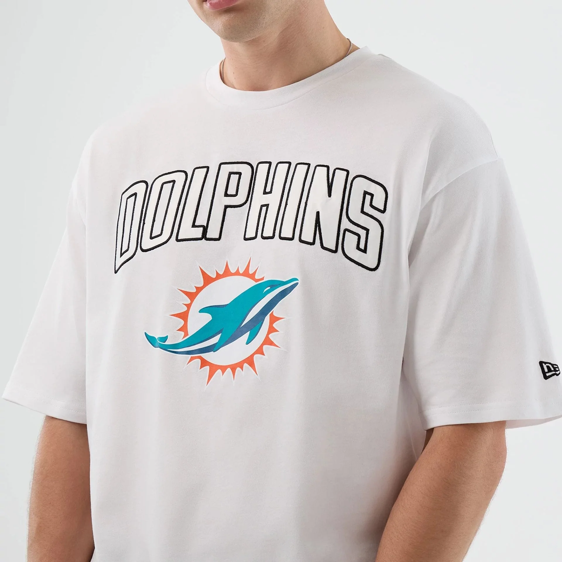 Miami Dolphins NFL International Series Games White Oversized T-Shirt - Image 3