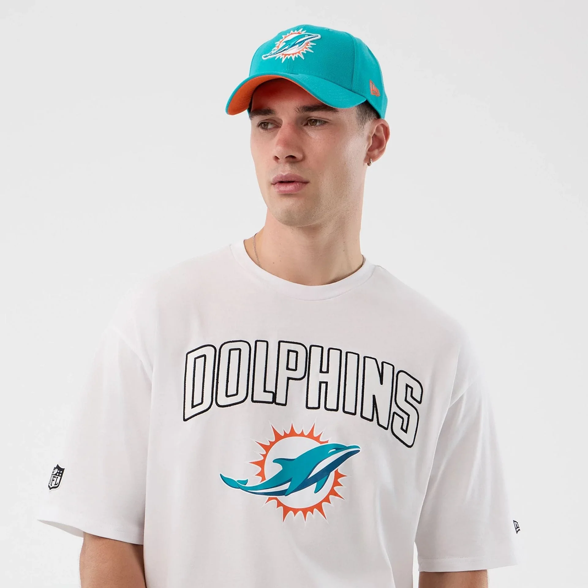 Miami Dolphins NFL International Series Games White Oversized T-Shirt - Image 6
