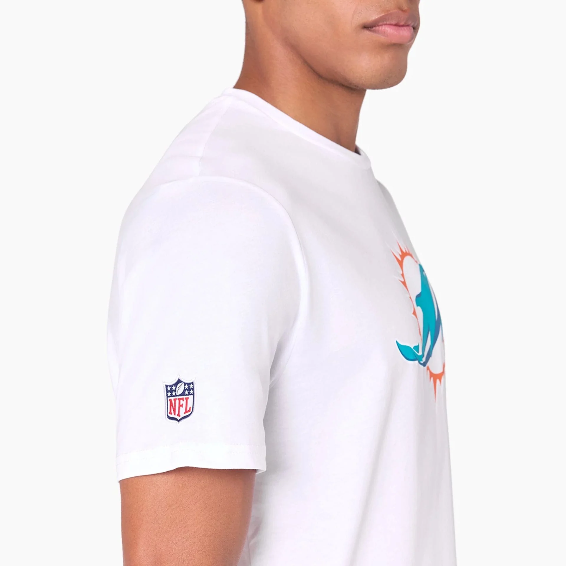 Miami Dolphins NFL White T-Shirt - Image 4
