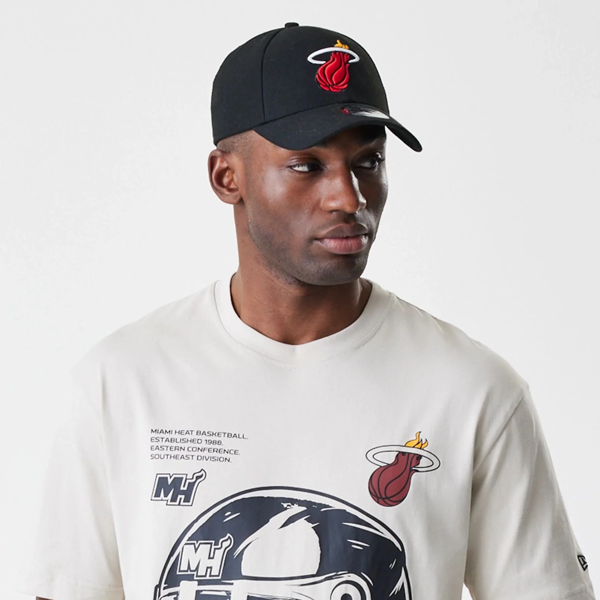 Miami Heat Modern Driver Light Beige T-Shirt - Image 3