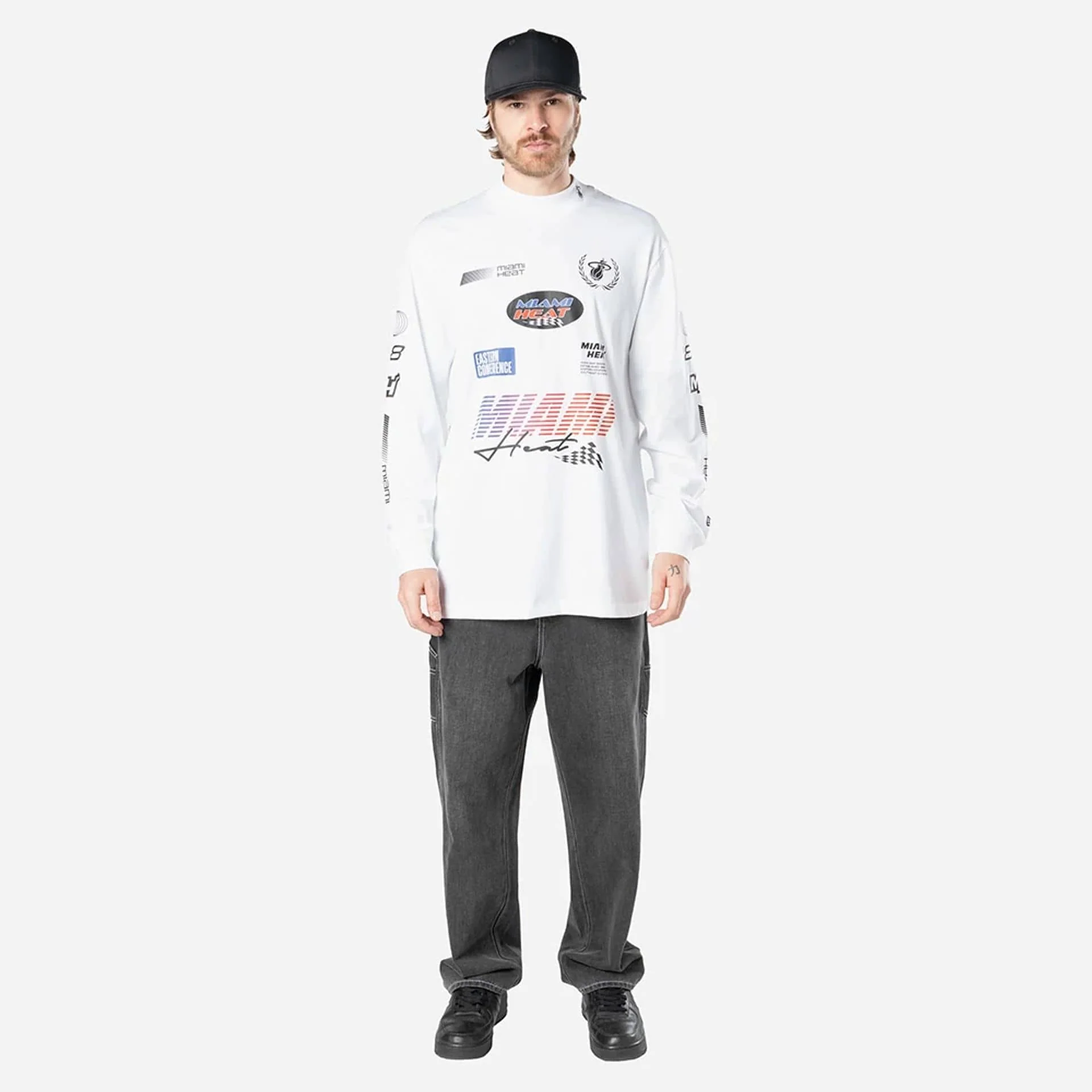 Miami Heat Modern Driver White Long Sleeve T-Shirt - Image 5