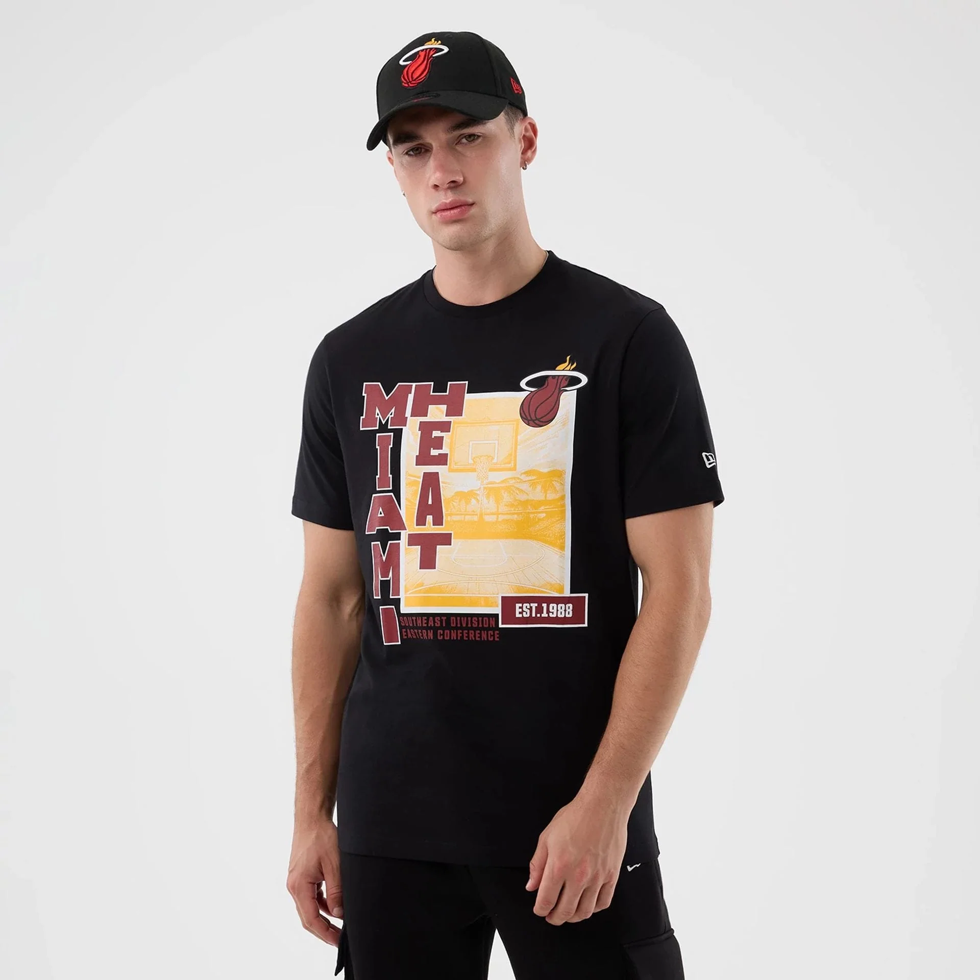 Miami Heat NBA Graphic Black T-Shirt - Image 4