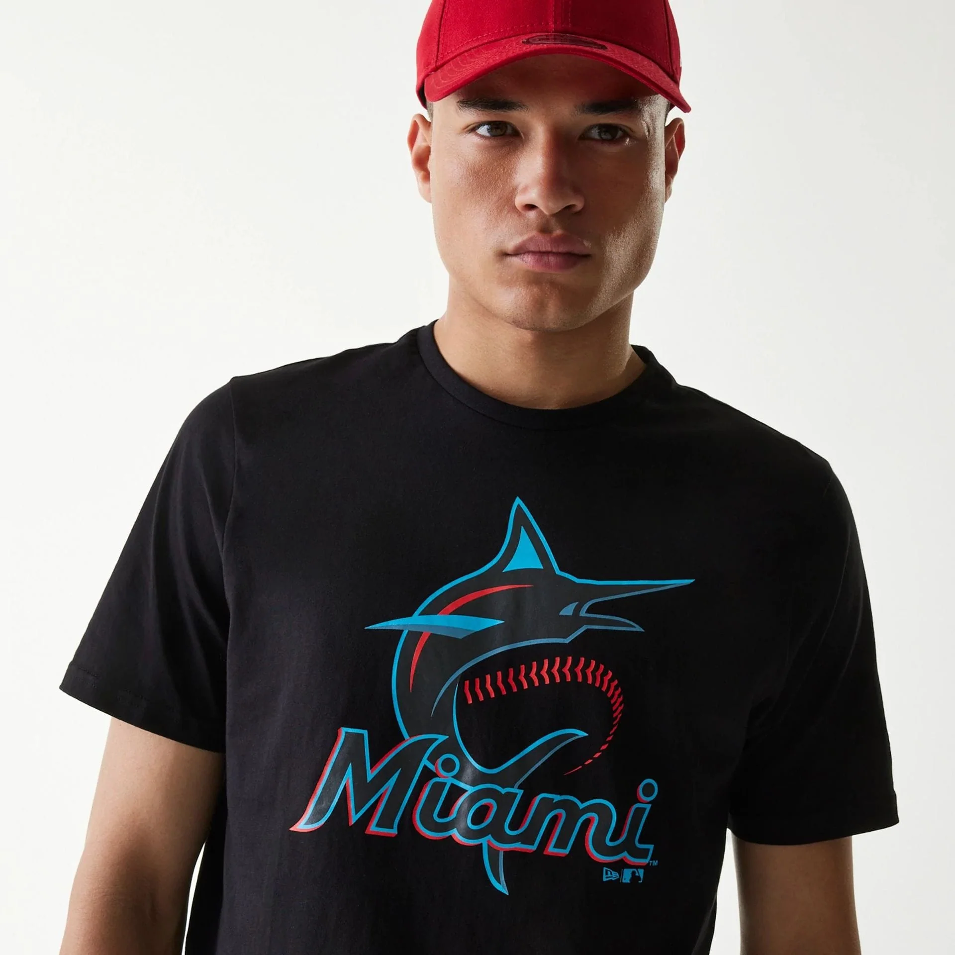 Miami Marlins MLB Regular Black T-Shirt - Image 2