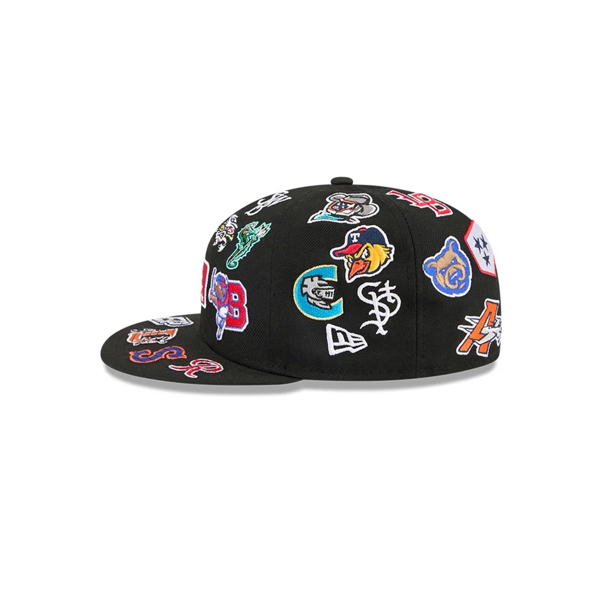 MiLB All Over Black 59FIFTY Fitted Cap - Image 5