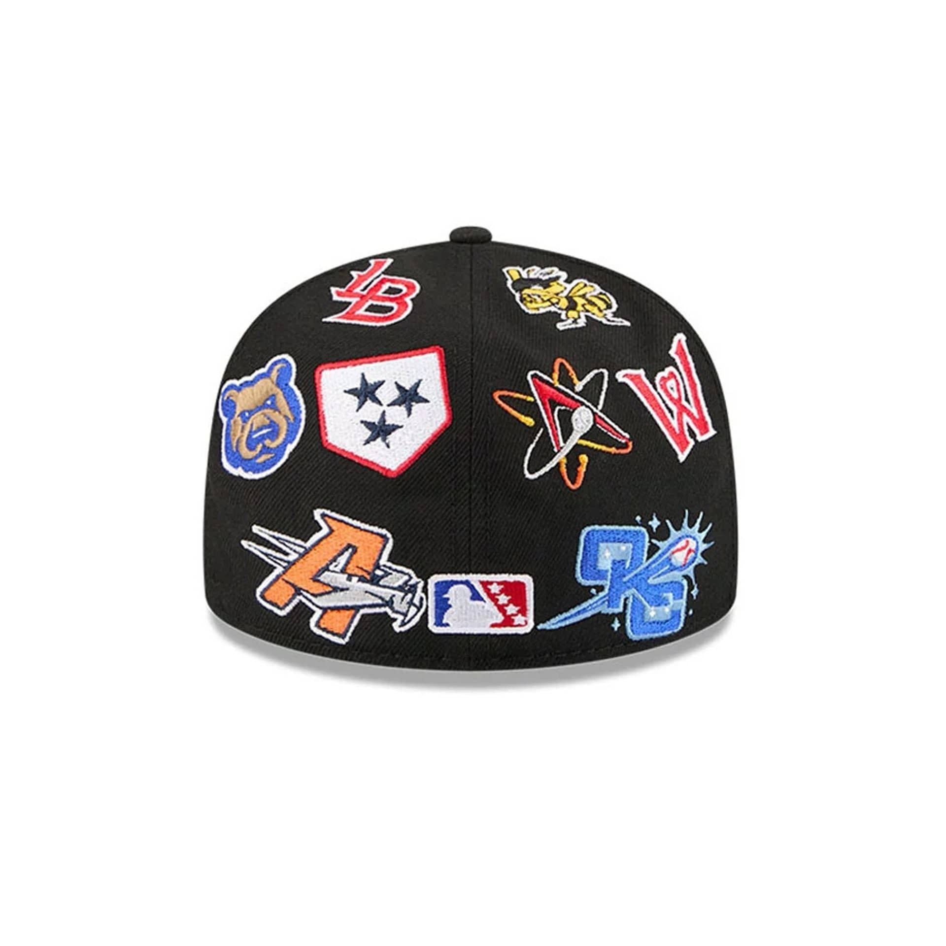 MiLB All Over Black 59FIFTY Fitted Cap - Image 7