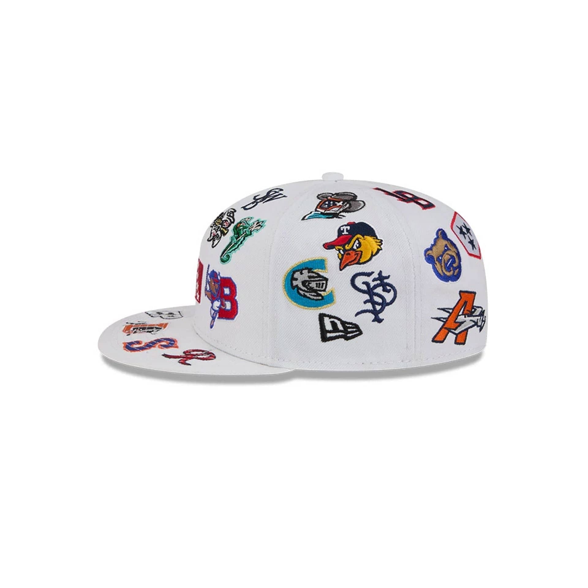 MiLB All Over White 59FIFTY Fitted Cap - Image 5