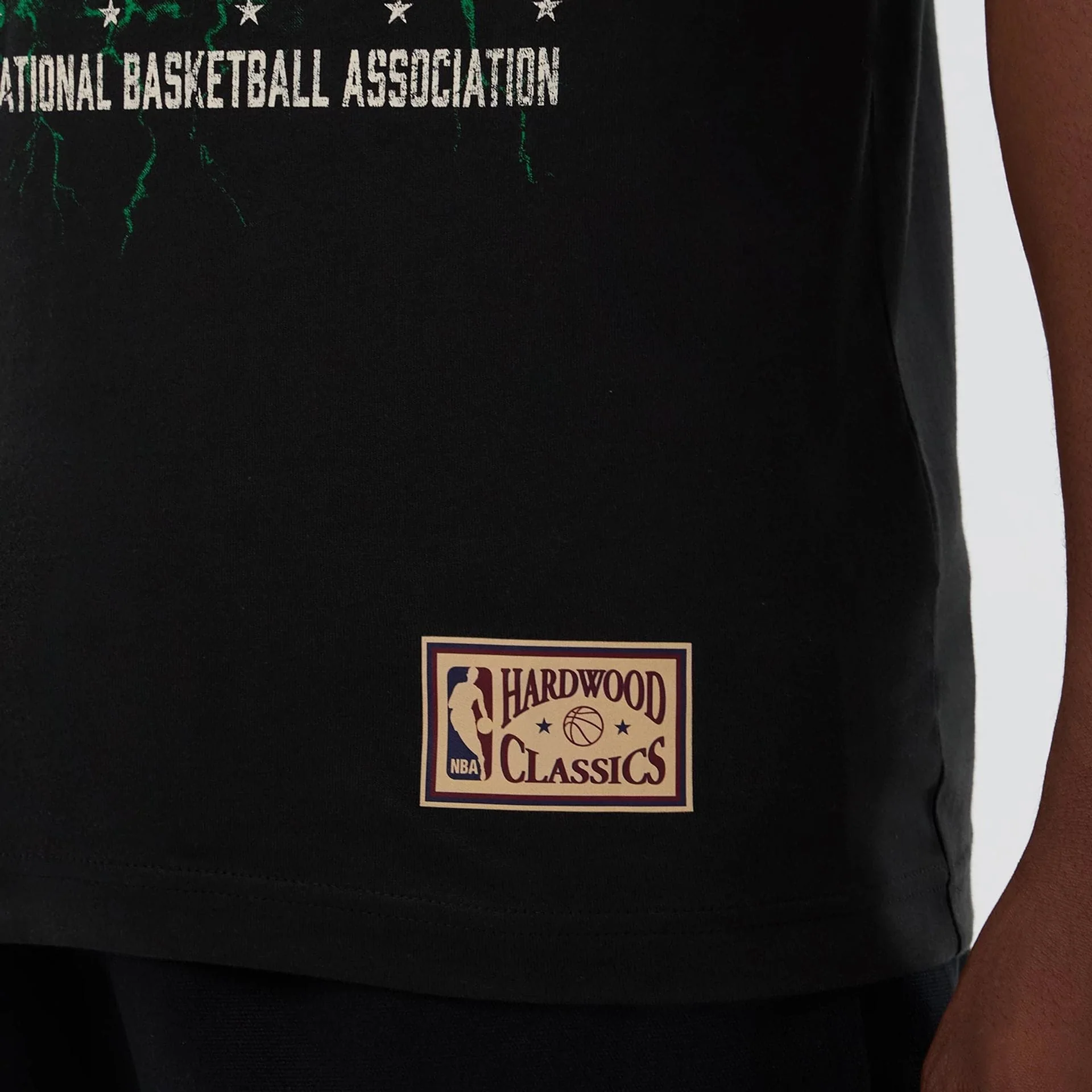 Milwaukee Bucks NBA Hardwood Classic Black T-Shirt - Image 5