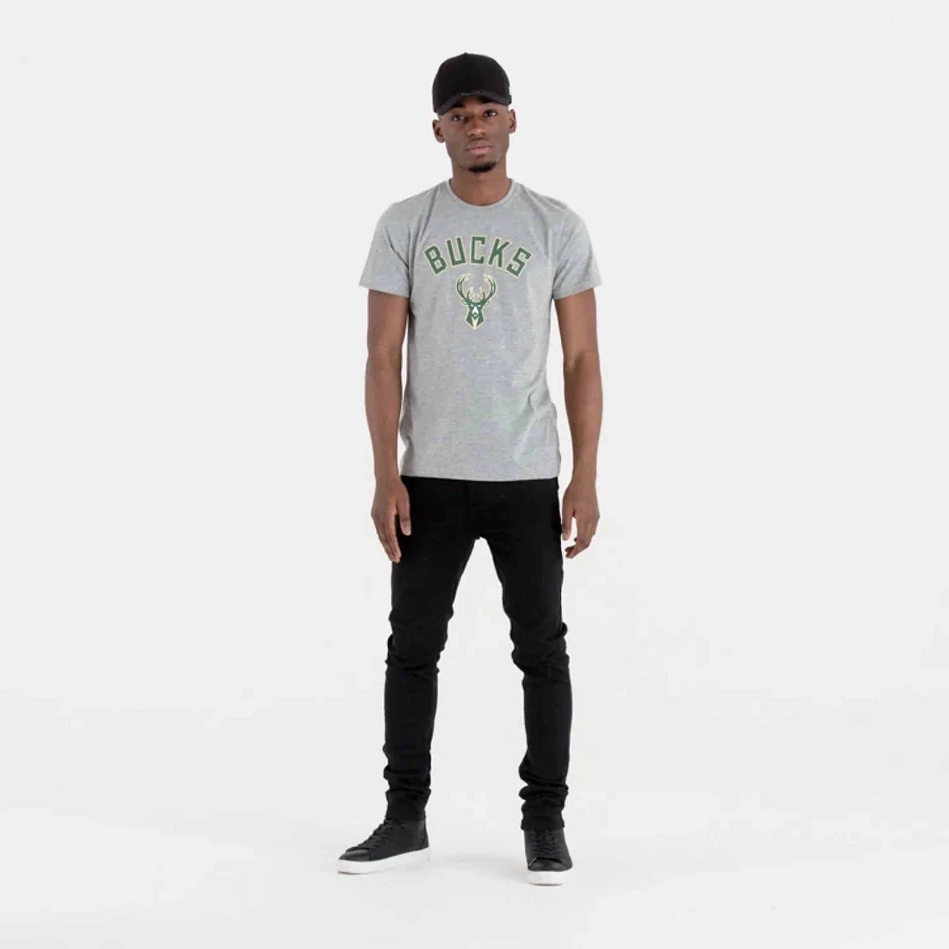 Milwaukee Bucks NBA Regular Grey T-Shirt - Image 5