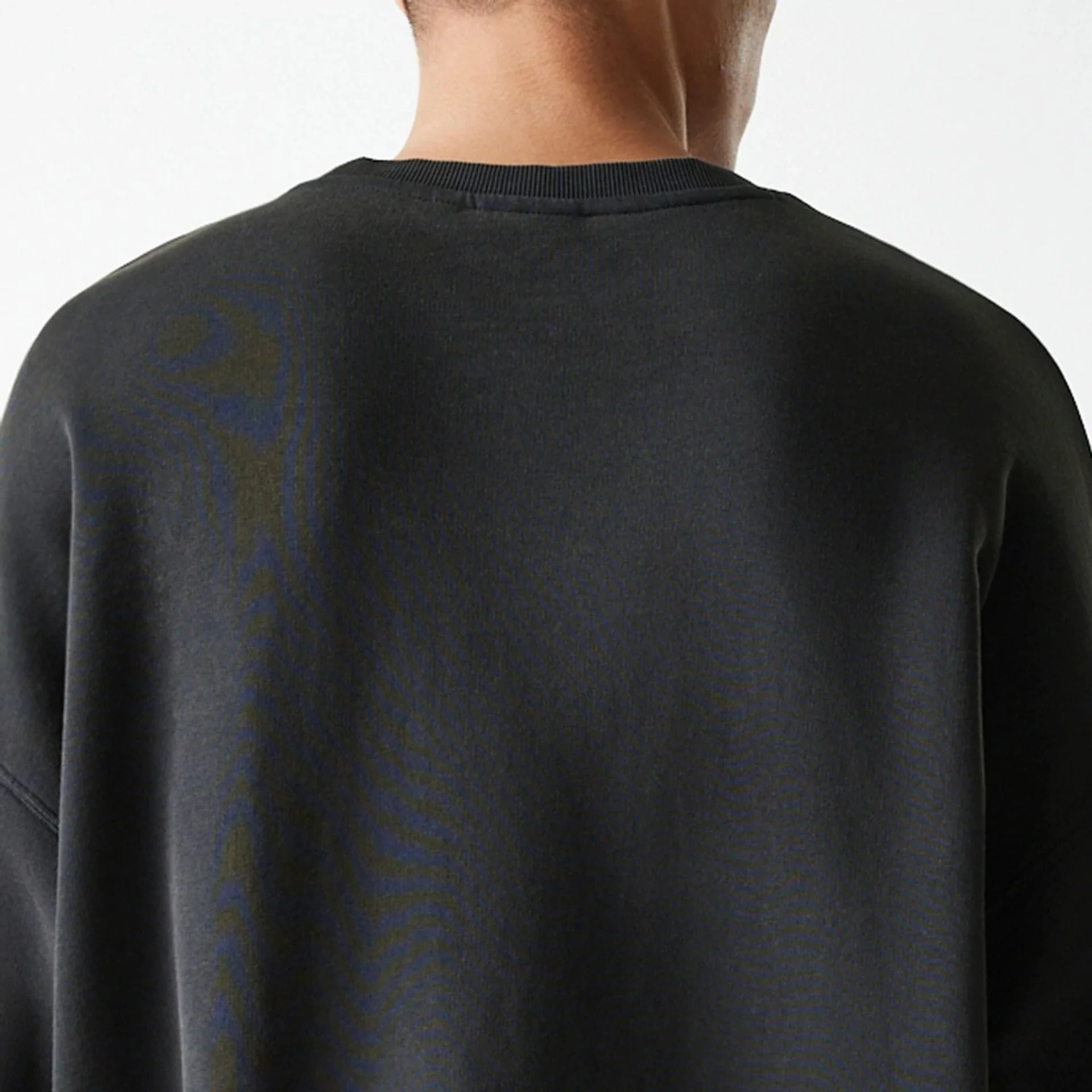Milwaukee Bucks NBA Washed Graphic Grey Oversized Crew Neck Sweater - Image 8