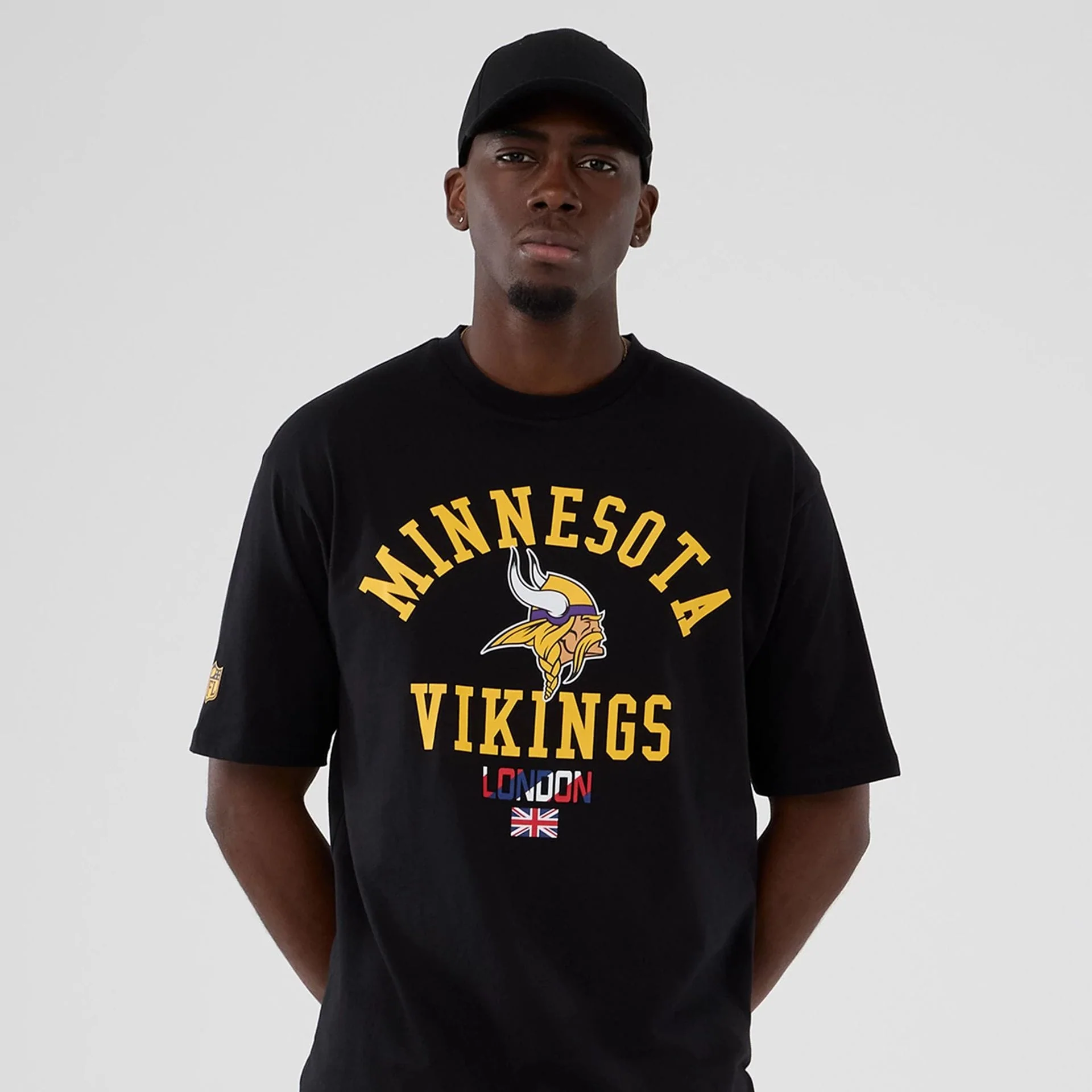 Minnesota Vikings NFL International Series Games 2025 Black Oversized T-Shirt - Image 7