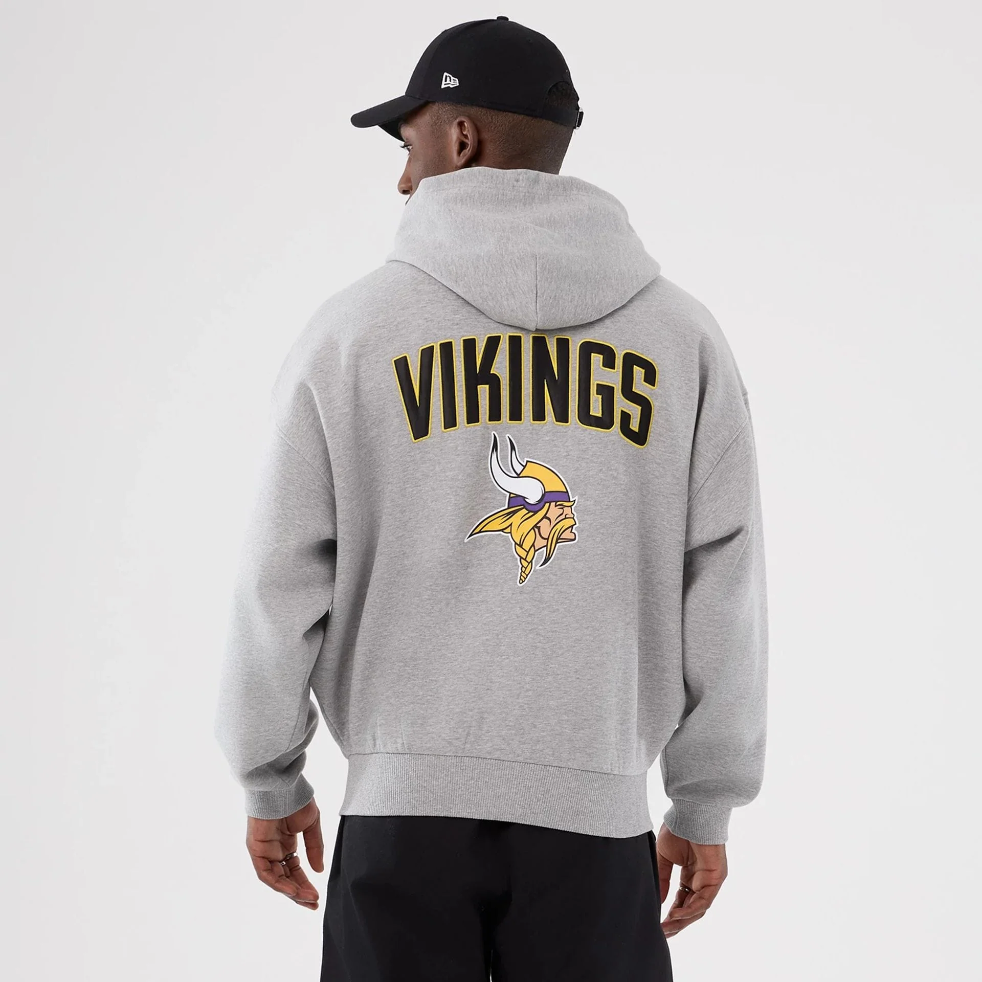 Minnesota Vikings NFL International Series Games 2025 Grey Premium Pullover Hoodie - Image 2