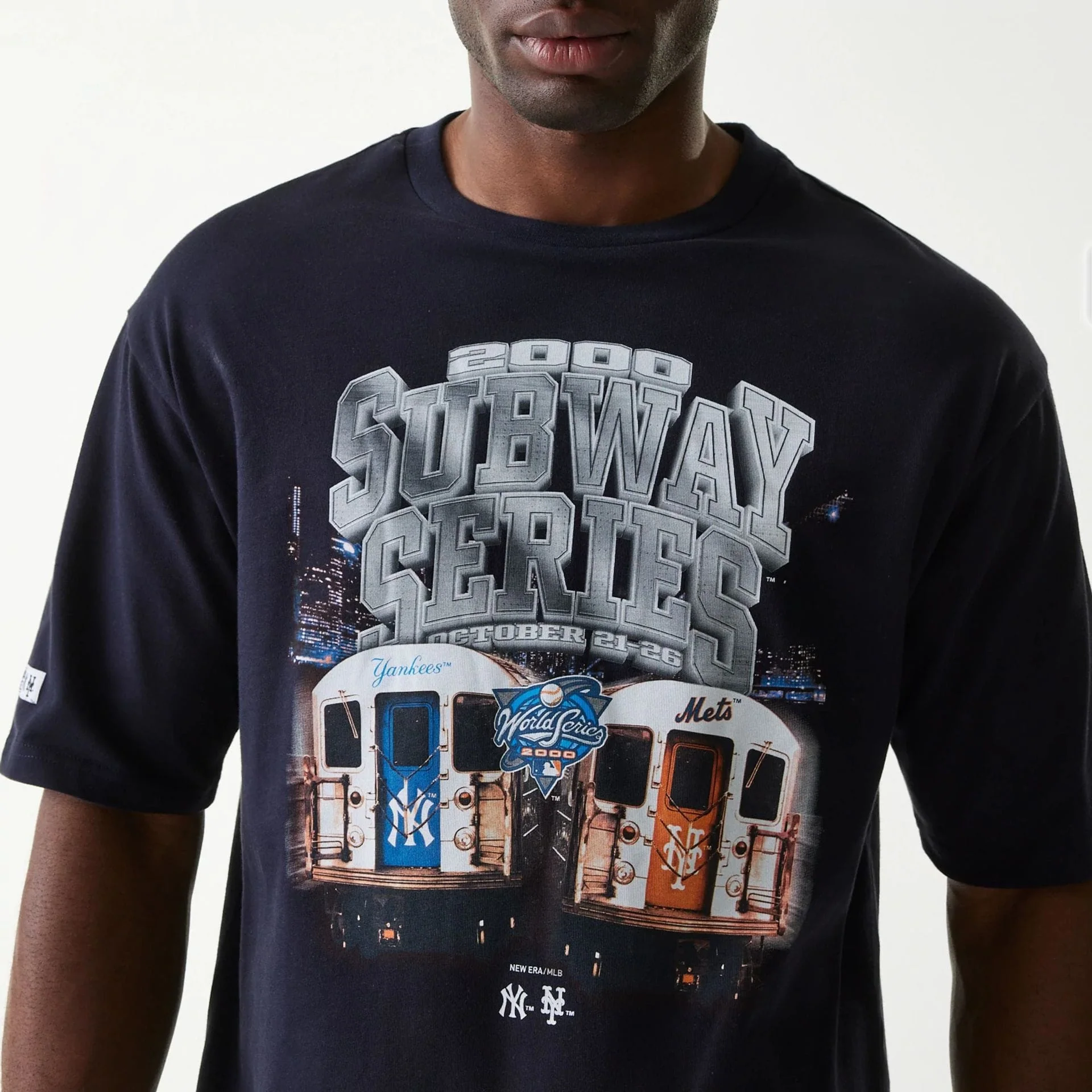 MLB Subway Series Navy Oversized T-Shirt - Image 3