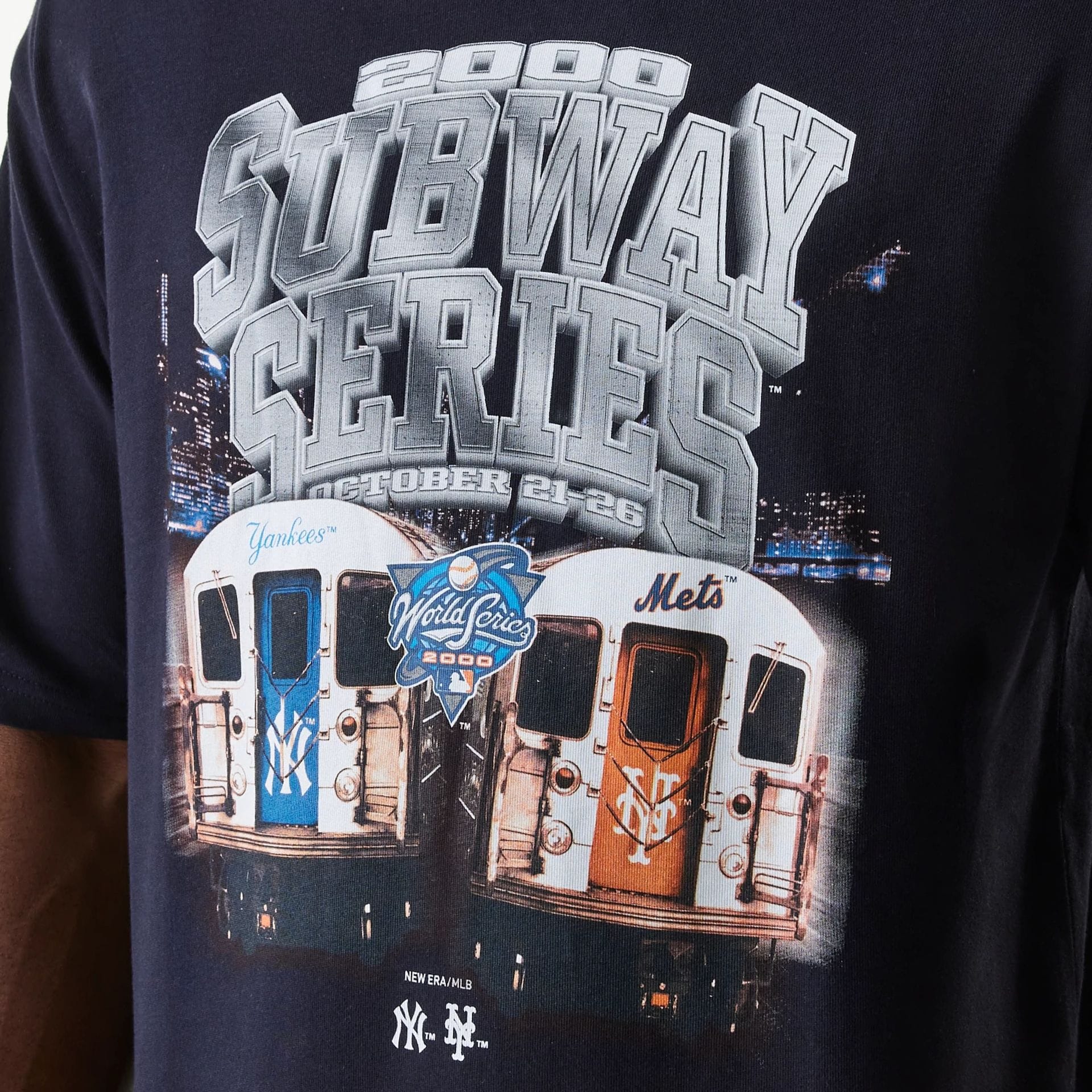 MLB Subway Series Navy Oversized T-Shirt - Image 4