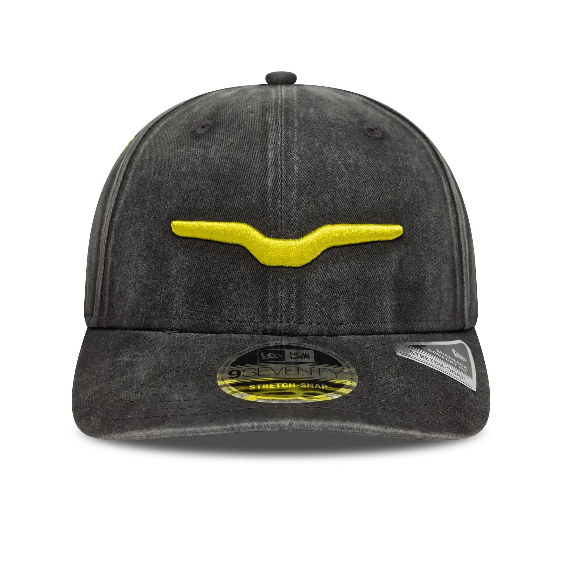 Moto Guzzi Washed Black 9SEVENTY Stretch Snap Cap - Image 2