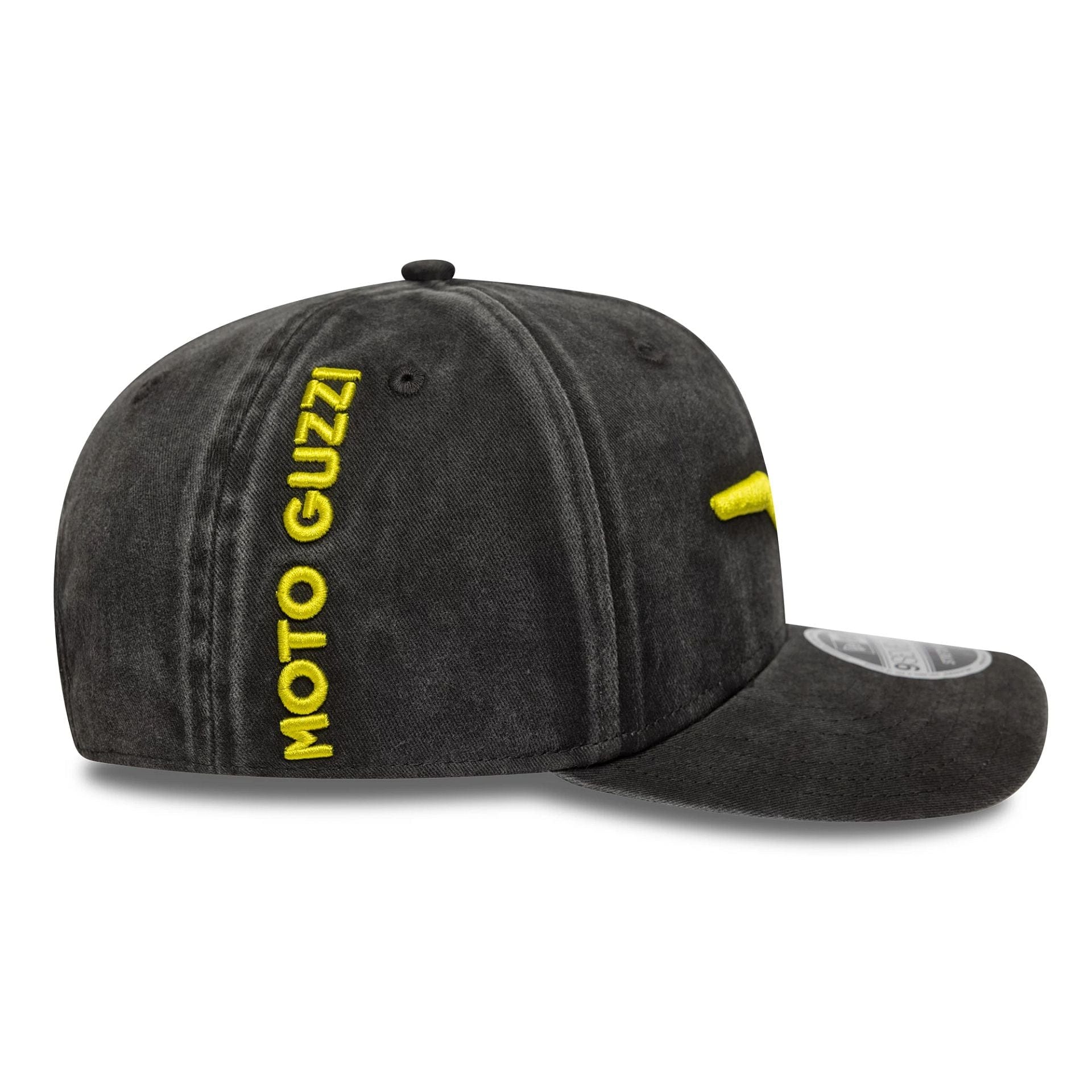 Moto Guzzi Washed Black 9SEVENTY Stretch Snap Cap - Image 6