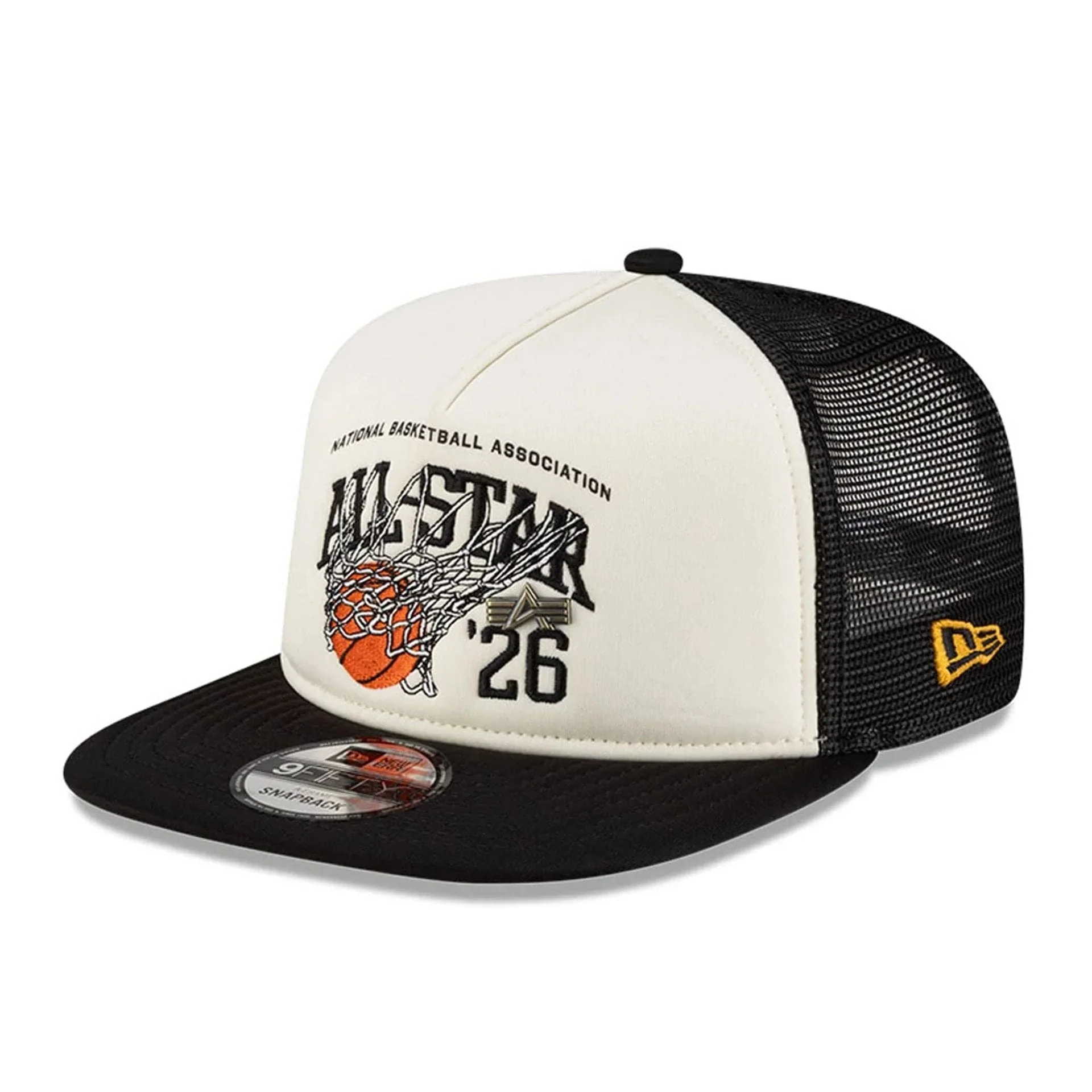 NBA All Star Game NBA X Alpha White 9FIFTY A-Frame Trucker Adjustable Cap - Image 3